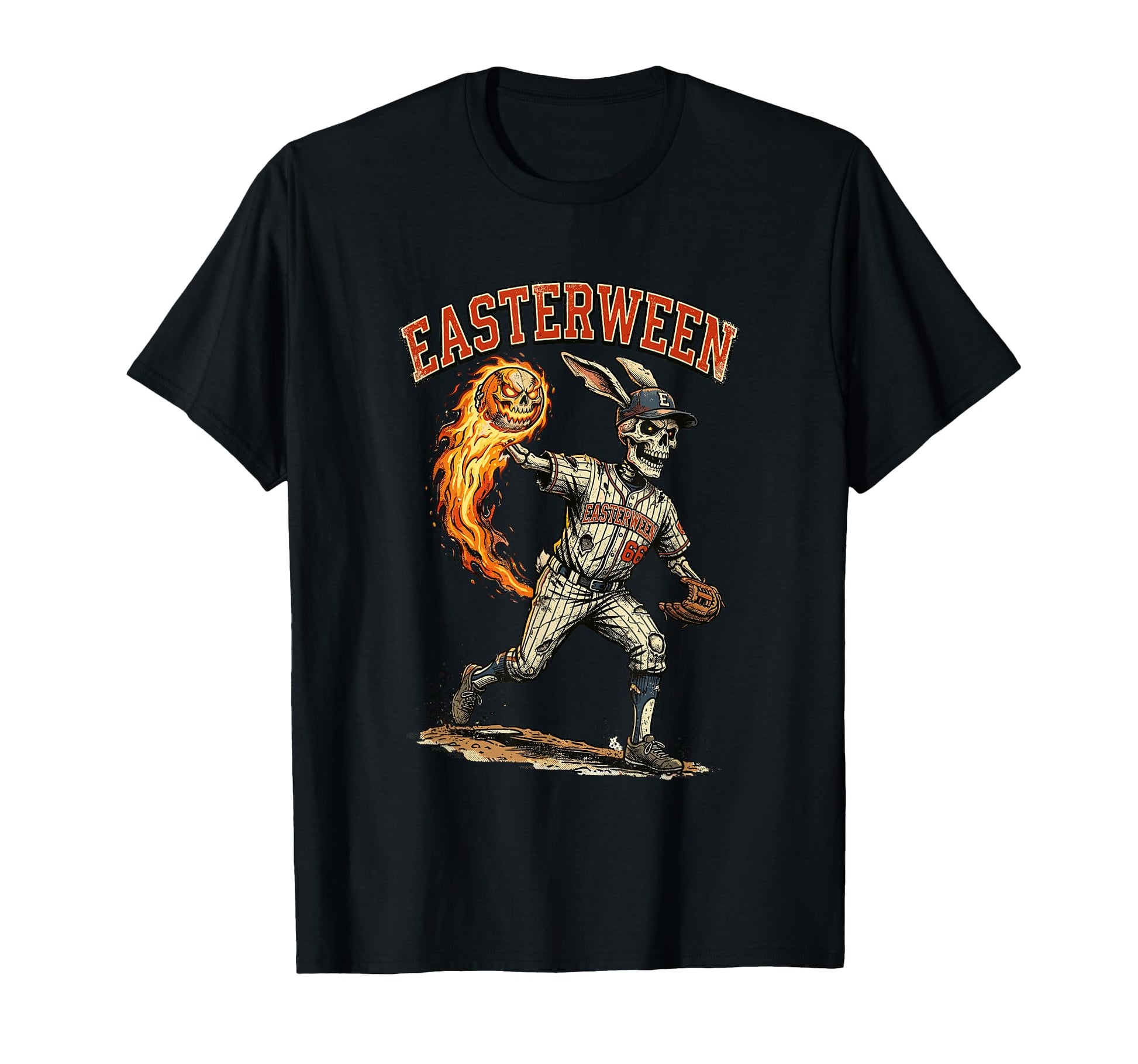 Easterween Halloween Easter Flaming T-Shirt - Unique Graphic for Adults - T-Shirt, Sweatshirt, Hoodie