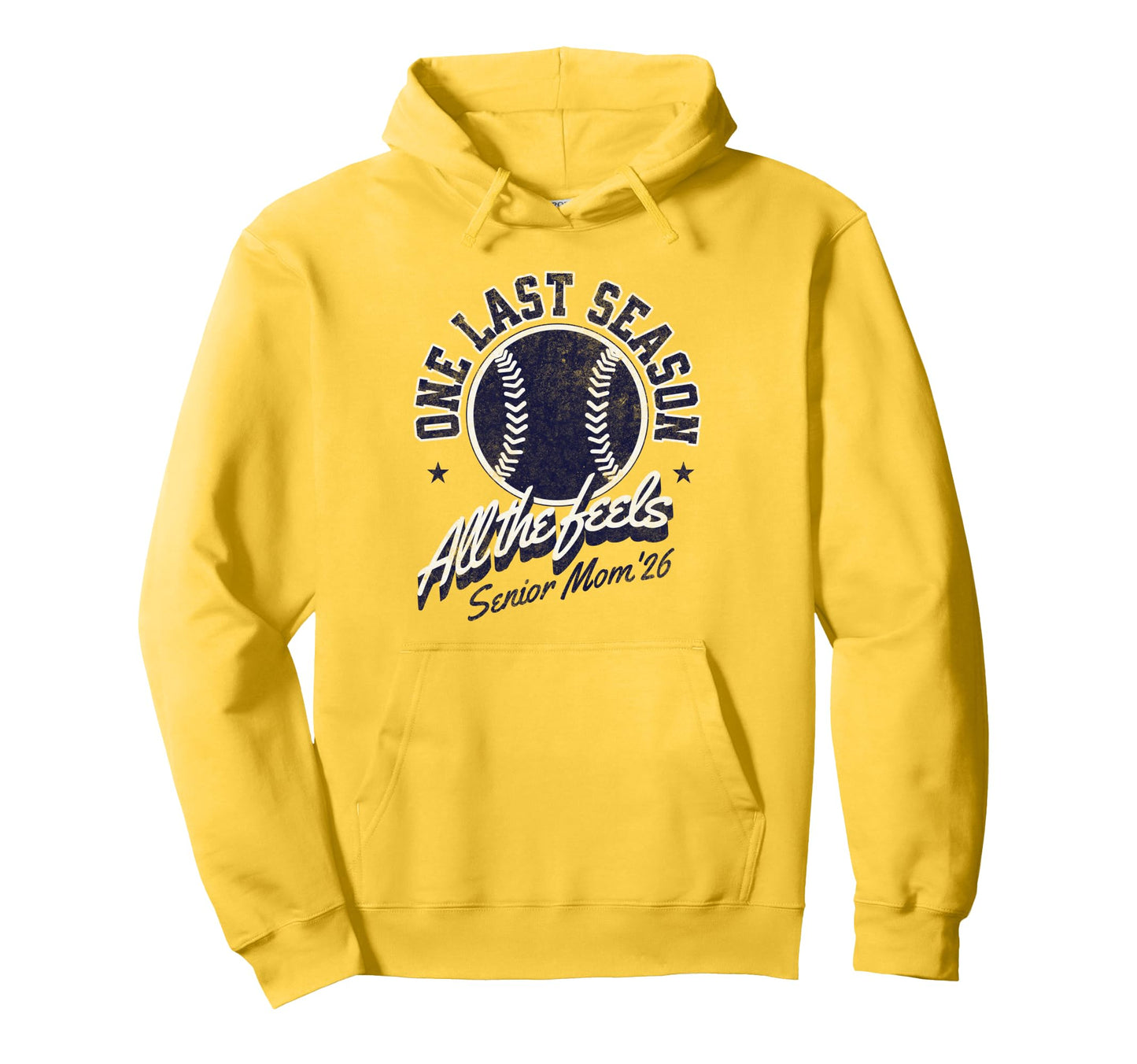 Baseball Senior Mom 2026 Distressed Hoodie - Unique Graphic Unisex - T-Shirt, Sweatshirt, Hoodie