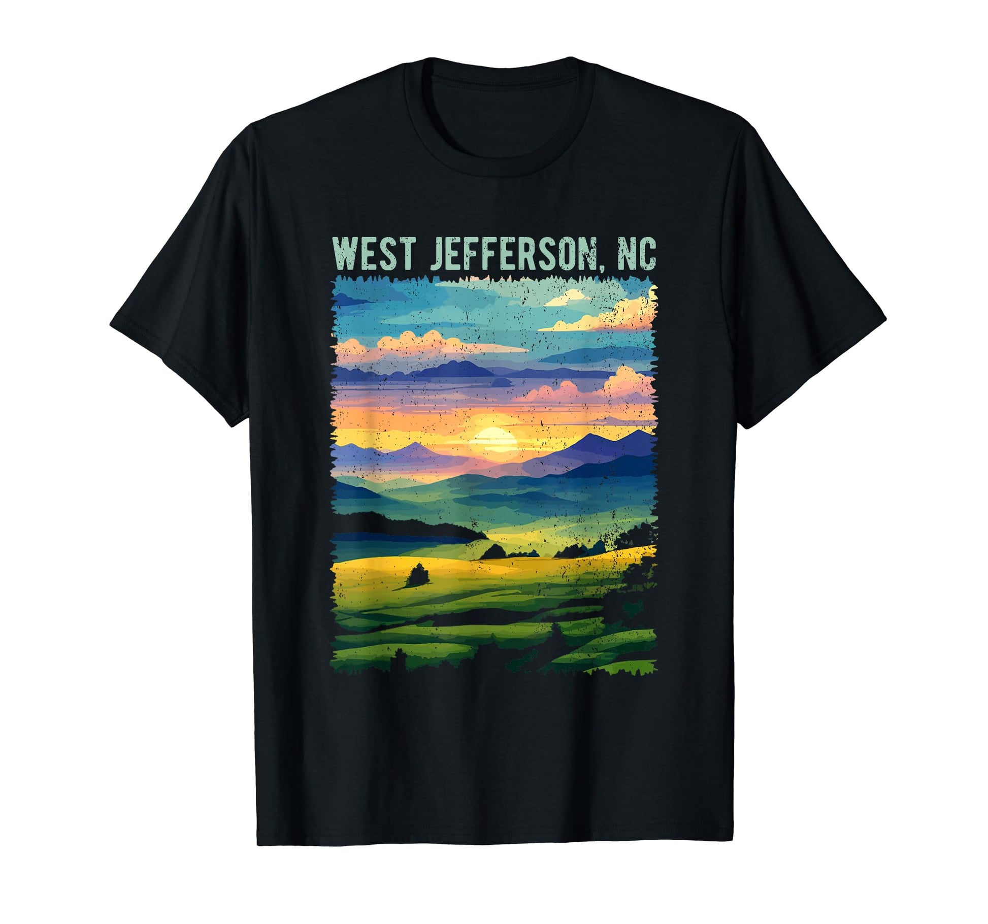 West Jefferson Nc Usa Mountain T-Shirt - Casual Everyday Wear Unisex - T-Shirt, Sweatshirt, Hoodie
