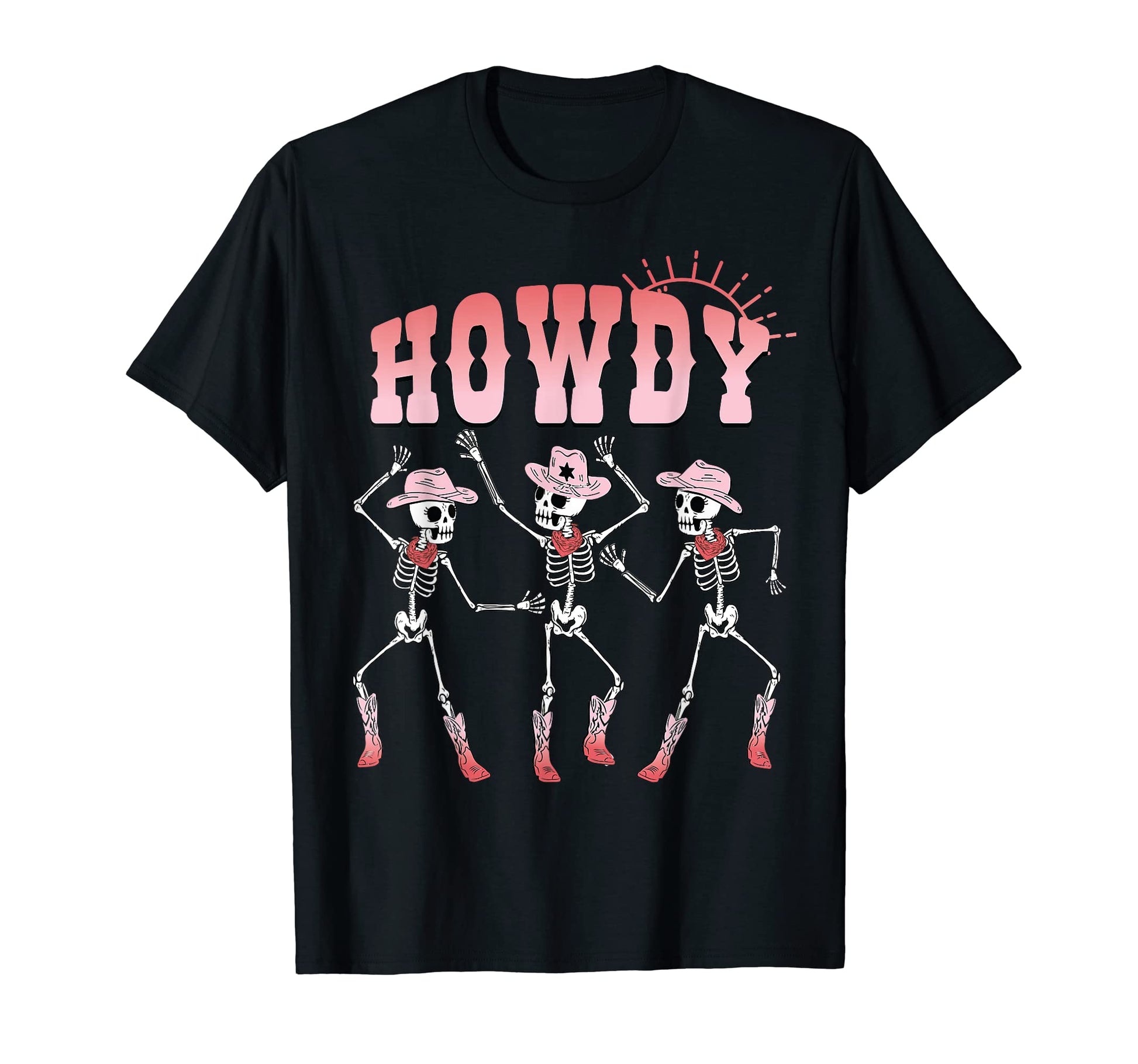 Skeleton Dancing Cowgirl Cowboy Boot T-Shirt - Trendy Graphic for Adults - T-Shirt, Sweatshirt, Hoodie