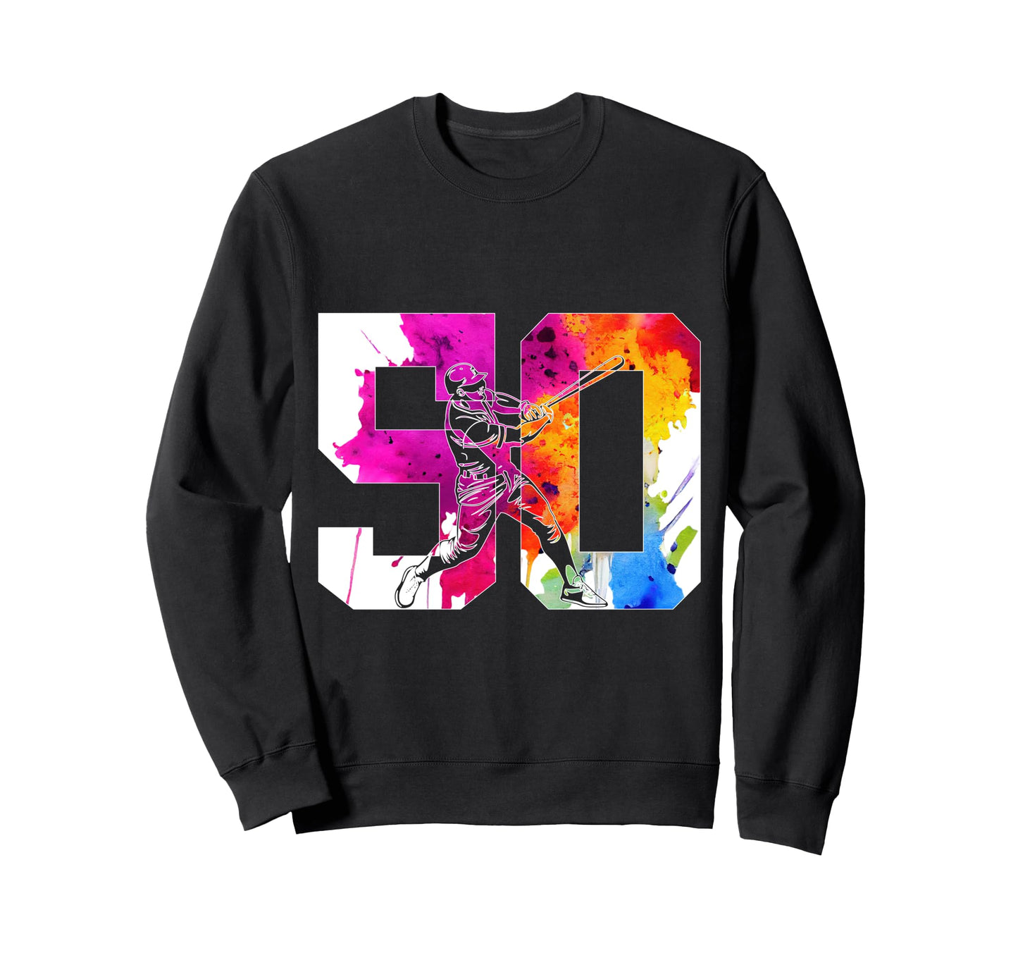 Number 50 Years Baseball 50Th Sweatshirt - Unique Graphic Men Women - T-Shirt, Sweatshirt, Hoodie