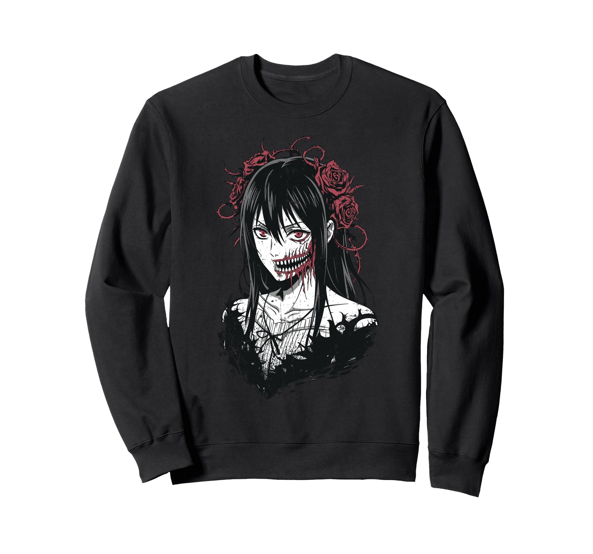 Japanese Goth Hannya Japan Sweatshirt - Aesthetic Graphic for Adults - T-Shirt, Sweatshirt, Hoodie