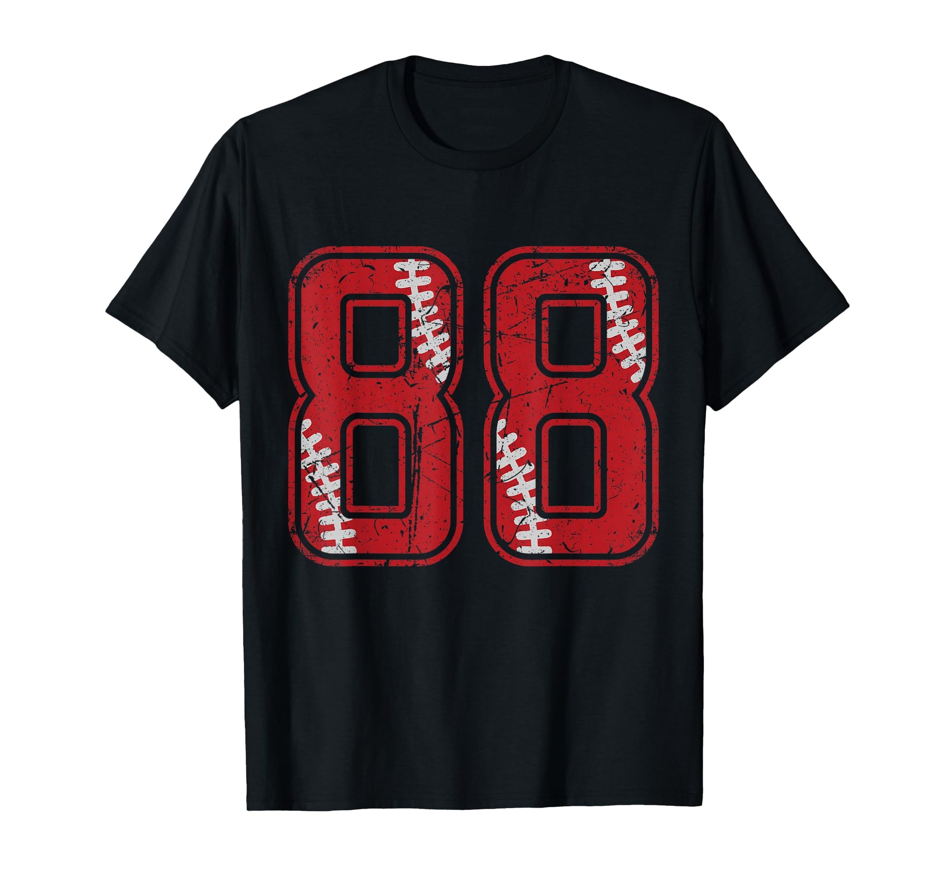 Number 88 Distressed Baseball Jersey T-Shirt - Minimalist Print for Adults - T-Shirt, Sweatshirt, Hoodie