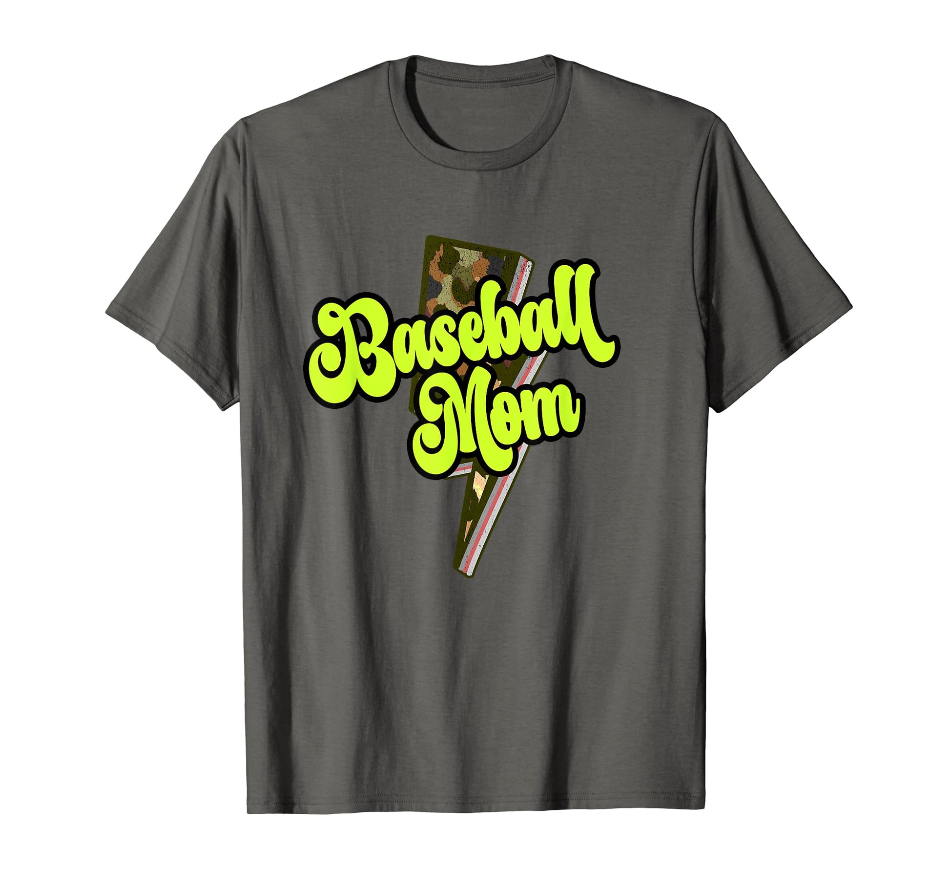 Baseball Mom Leopard Bolt Thunder Sports T-Shirt - Trendy Graphic Men Women - T-Shirt, Sweatshirt, Hoodie