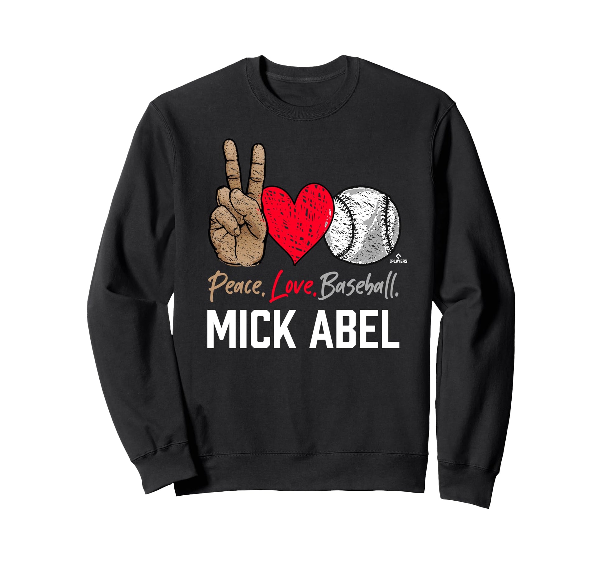 Peace Love Mick Abel Prospect Baseball Sweatshirt - Unique Graphic Unisex - T-Shirt, Sweatshirt, Hoodie