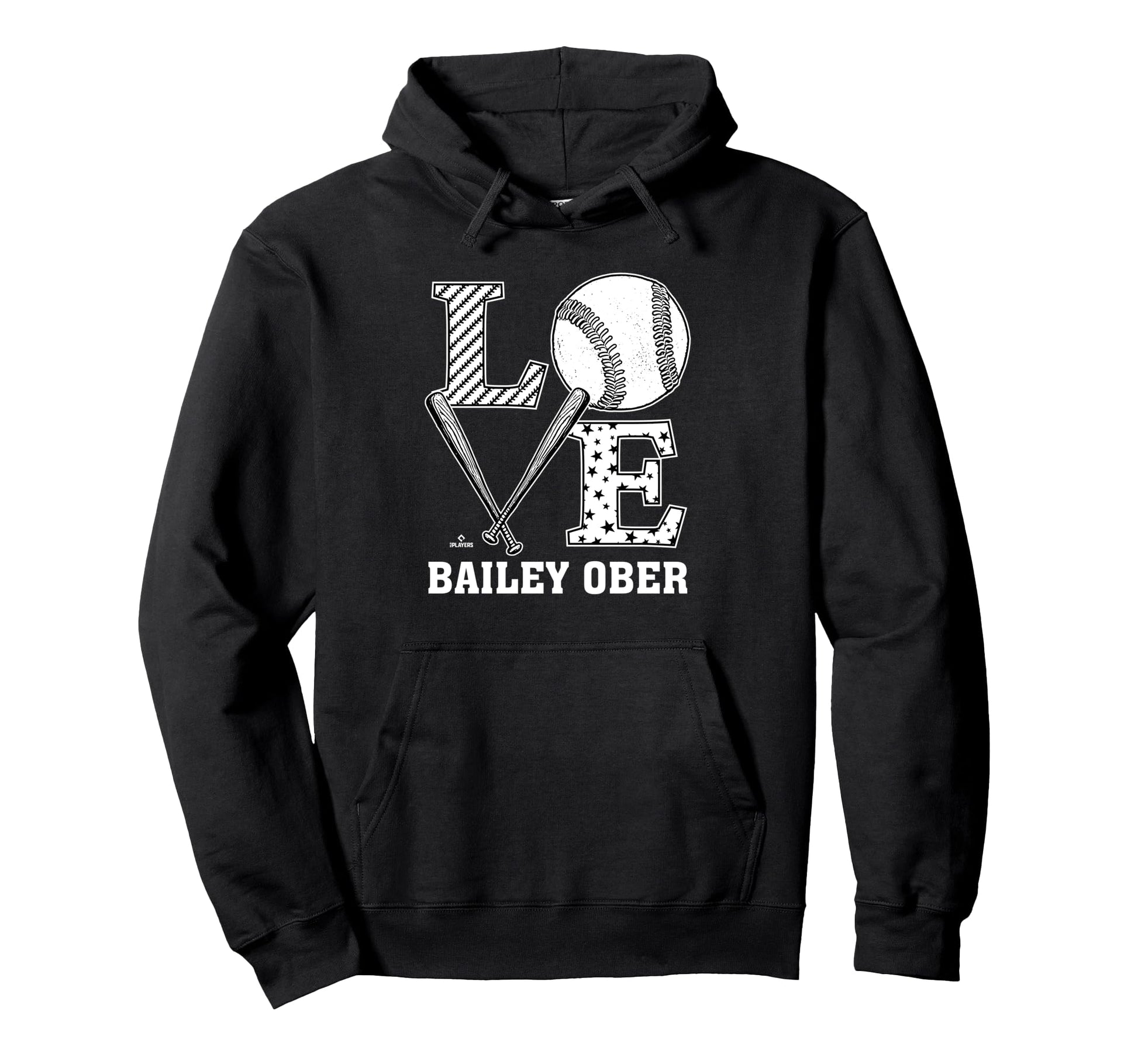 Distressed Baseball Love Bailey Hoodie - Fun Novelty Design for Adults - T-Shirt, Sweatshirt, Hoodie