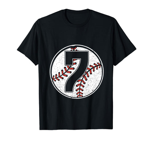 Baseball Birthday 7Th Birthday Party T-Shirt - Graphic Print Unisex - T-Shirt, Sweatshirt, Hoodie