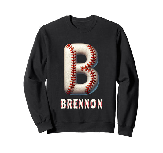 Baseball Home Run Dominik Initial Sweatshirt - Aesthetic Graphic Unisex - T-Shirt, Sweatshirt, Hoodie