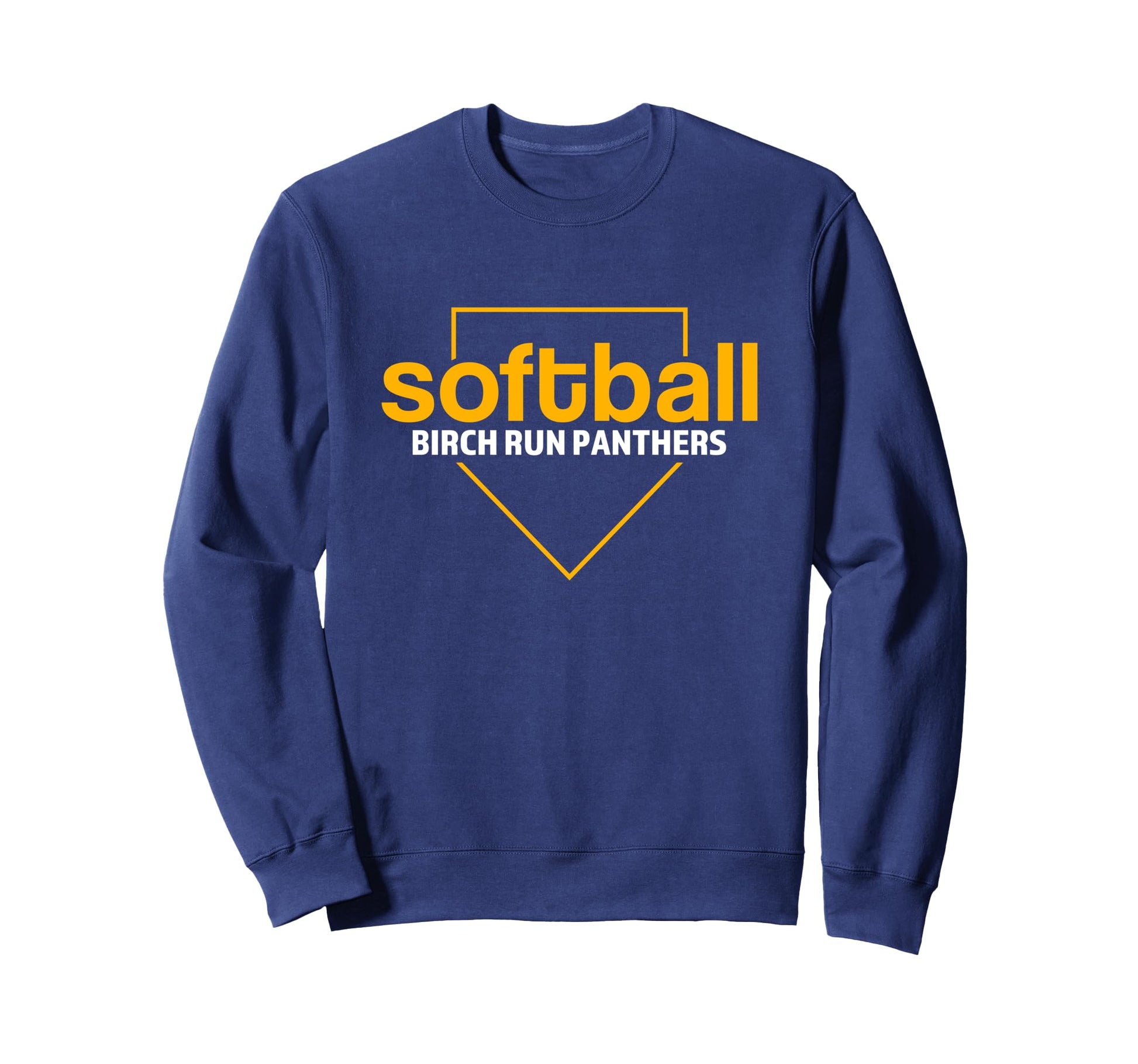 Birch Run Panthers Softball Home Plate Sweatshirt - Trendy Graphic Unisex - T-Shirt, Sweatshirt, Hoodie