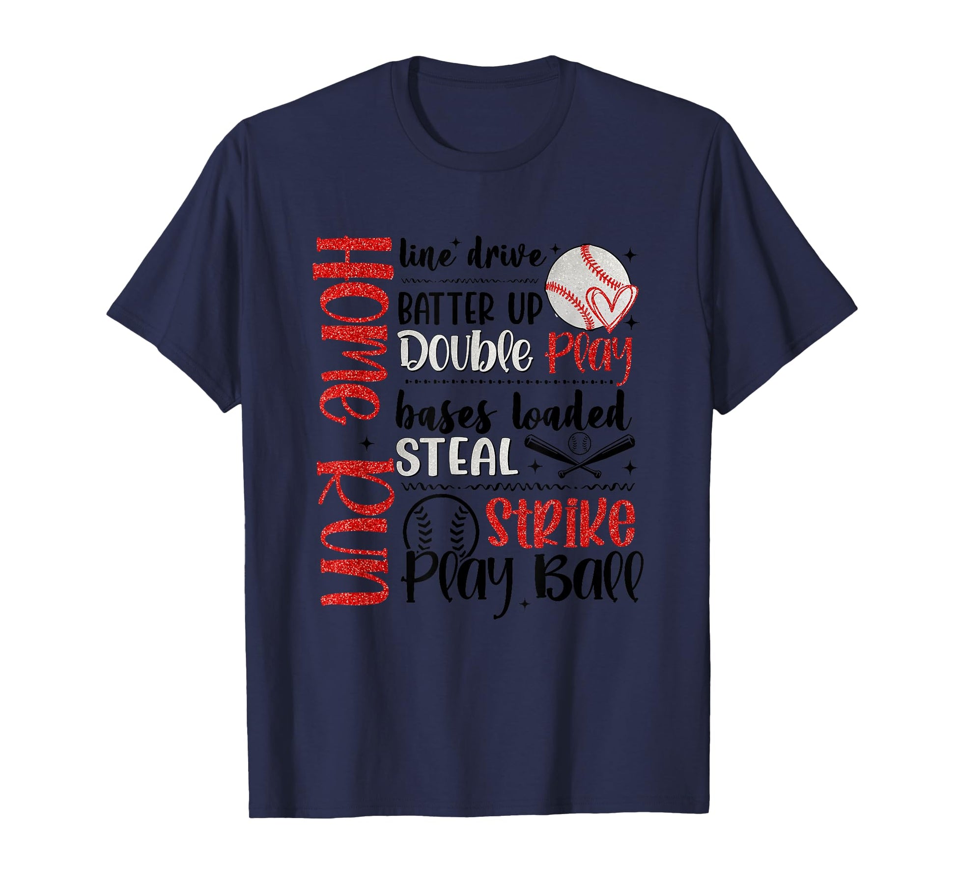 Home Run Batter Up Double Play Strike T-Shirt - Unique Graphic Men Women - T-Shirt, Sweatshirt, Hoodie