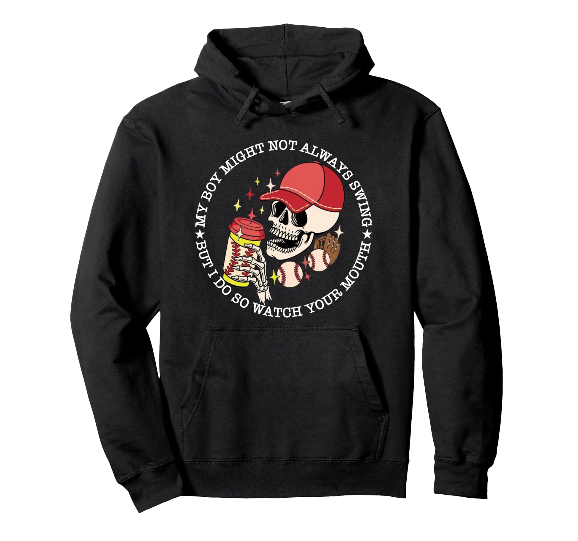 My Might Not Always Swing But I Do Skull Hoodie - Trendy Graphic Unisex - T-Shirt, Sweatshirt, Hoodie