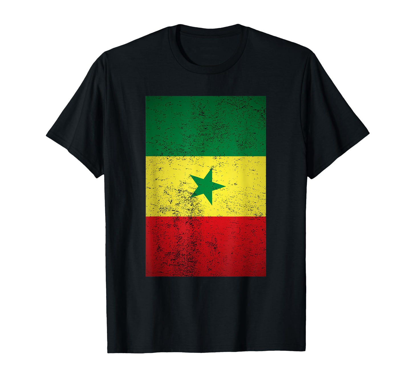 Grunge Senegal Flag Dakar West Africa T-Shirt - Minimalist Print Men Women - T-Shirt, Sweatshirt, Hoodie