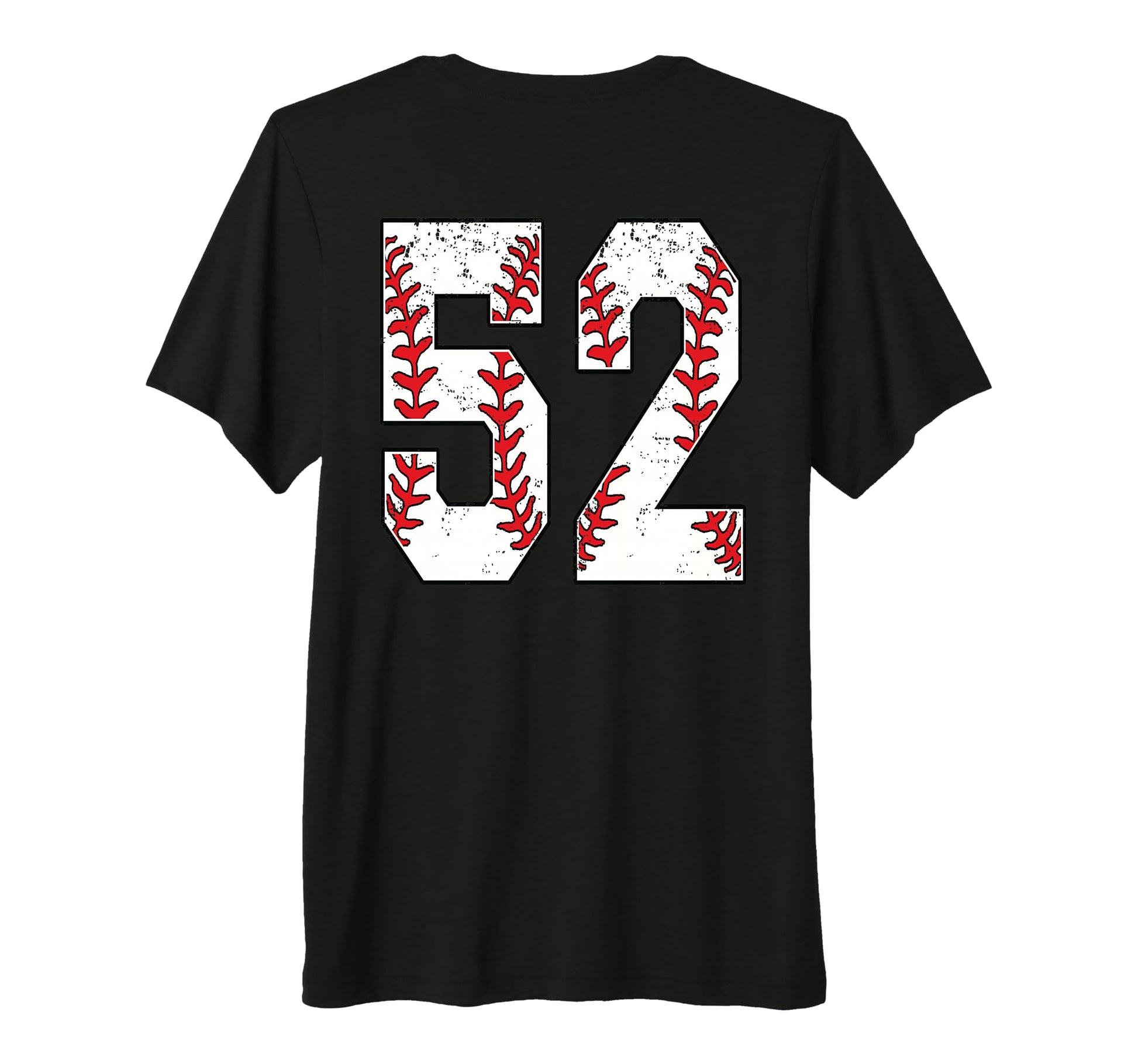 Number 52 Baseball Jersey Number 52 Back T-Shirt - Minimalist Print Unisex - T-Shirt, Sweatshirt, Hoodie