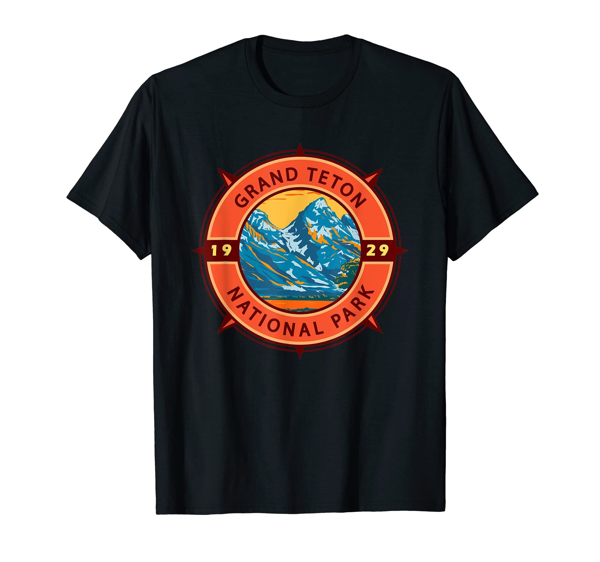 Grand Teton National Park Compass T-Shirt - Trendy Graphic for Adults - T-Shirt, Sweatshirt, Hoodie