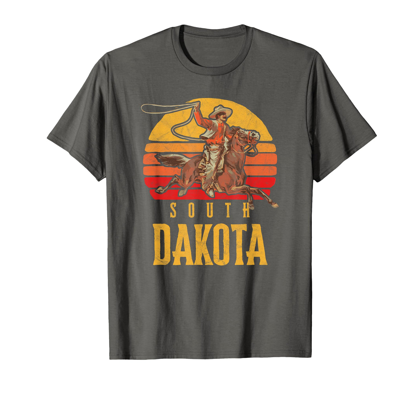South Dakota Roping Cowboy T-Shirt - Aesthetic Graphic Men Women - T-Shirt, Sweatshirt, Hoodie