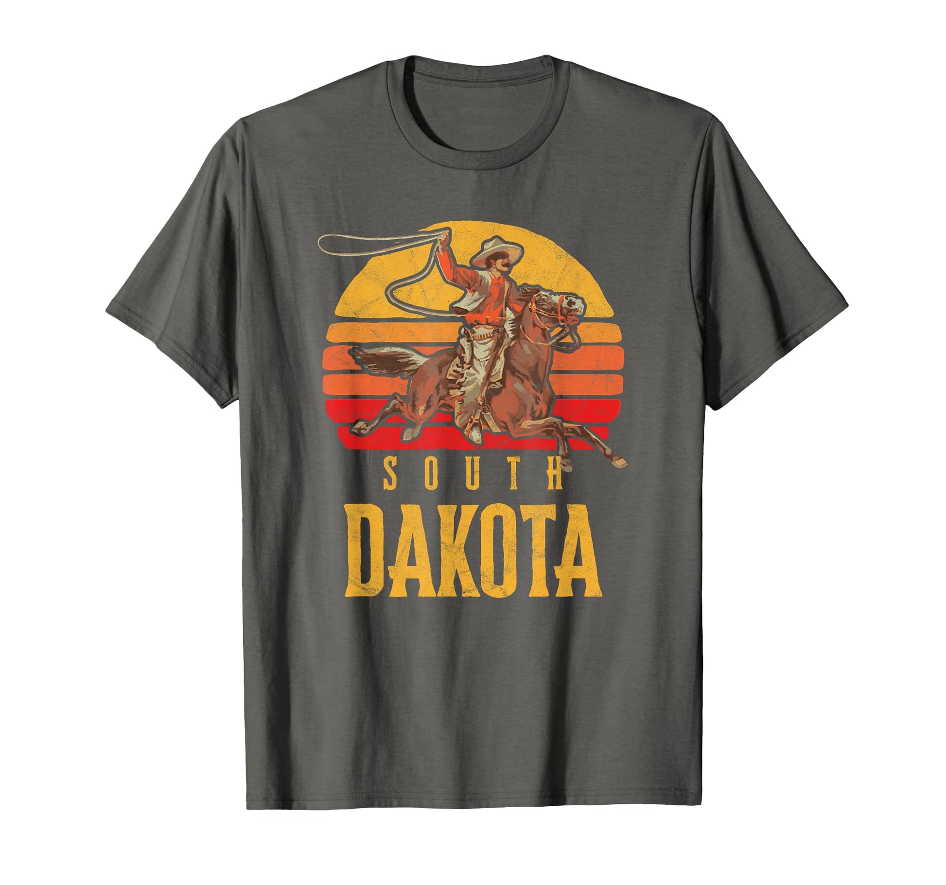 South Dakota Roping Cowboy T-Shirt - Aesthetic Graphic Men Women - T-Shirt, Sweatshirt, Hoodie