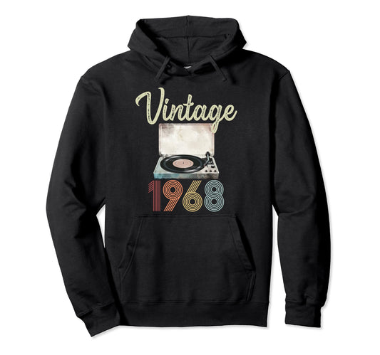 1968 Vinyl Record Player 56Th Hoodie - Streetwear Style for Adults - T-Shirt, Sweatshirt, Hoodie