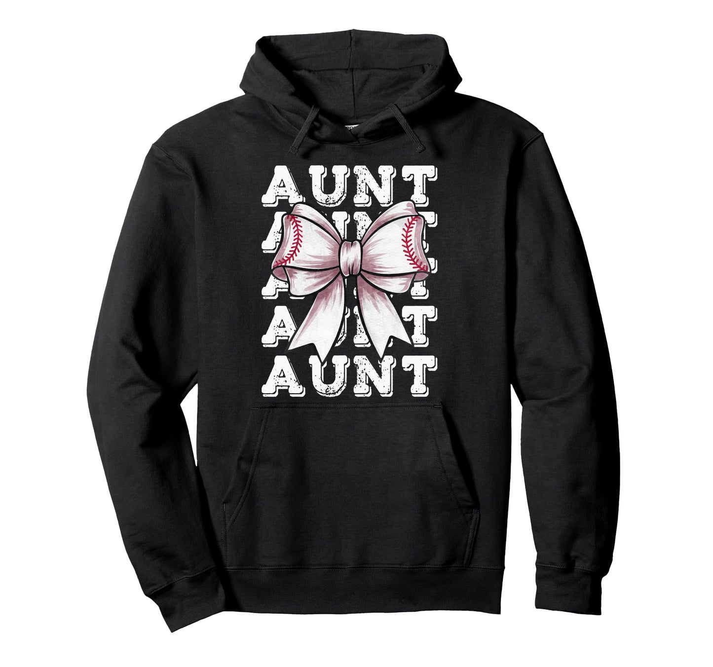Coquette Baseball Aunt Matching Family Bow Hoodie - Trendy Graphic Unisex - T-Shirt, Sweatshirt, Hoodie