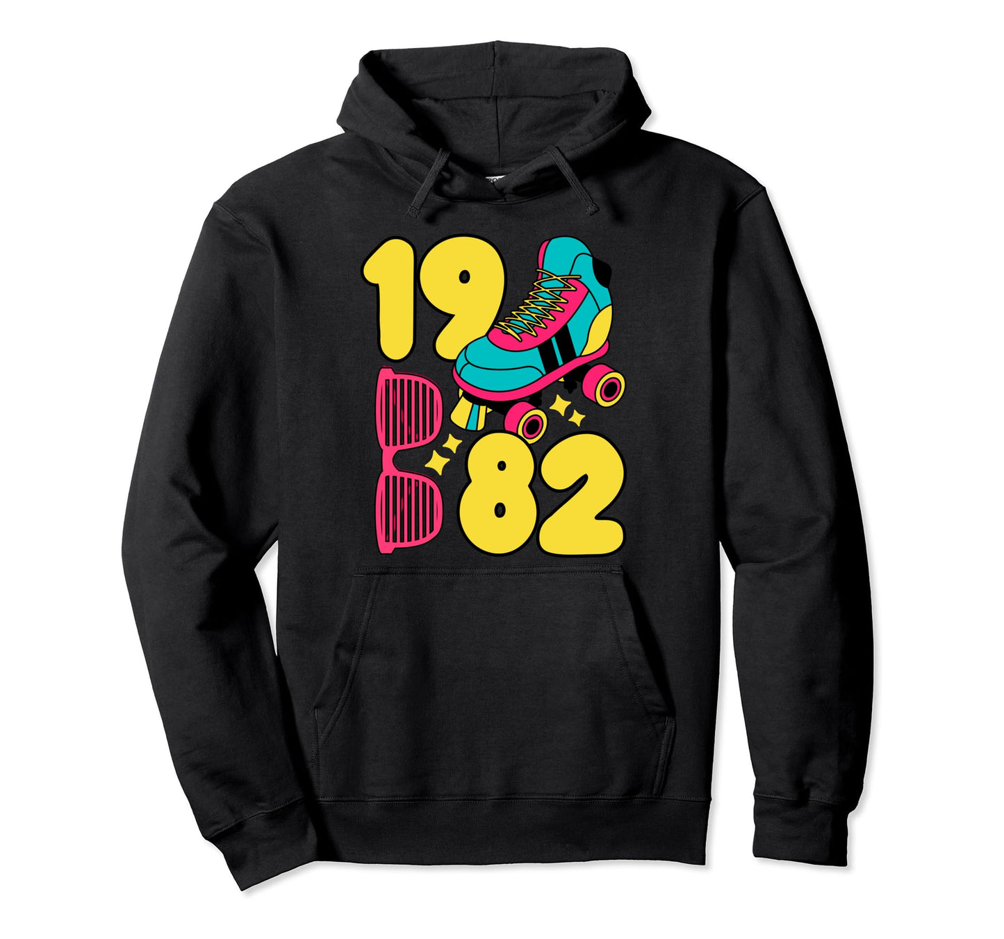 1982 Roller Rink 80S Night Nostalgia Hoodie - Fun Novelty Design Unisex - T-Shirt, Sweatshirt, Hoodie
