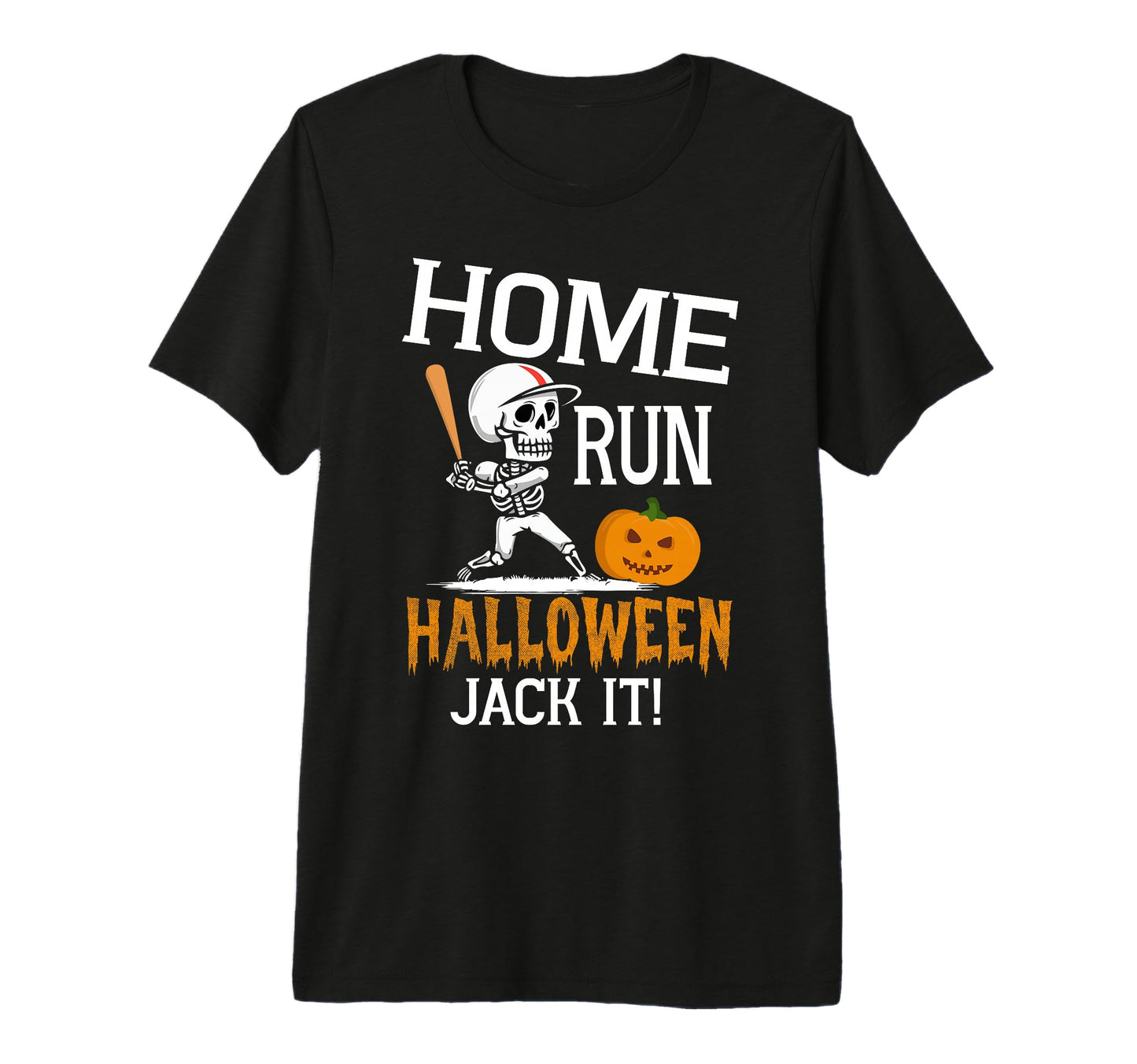 Home Run Halloween Jack It Tri Blend T-Shirt - Minimalist Print for Adults - T-Shirt, Sweatshirt, Hoodie