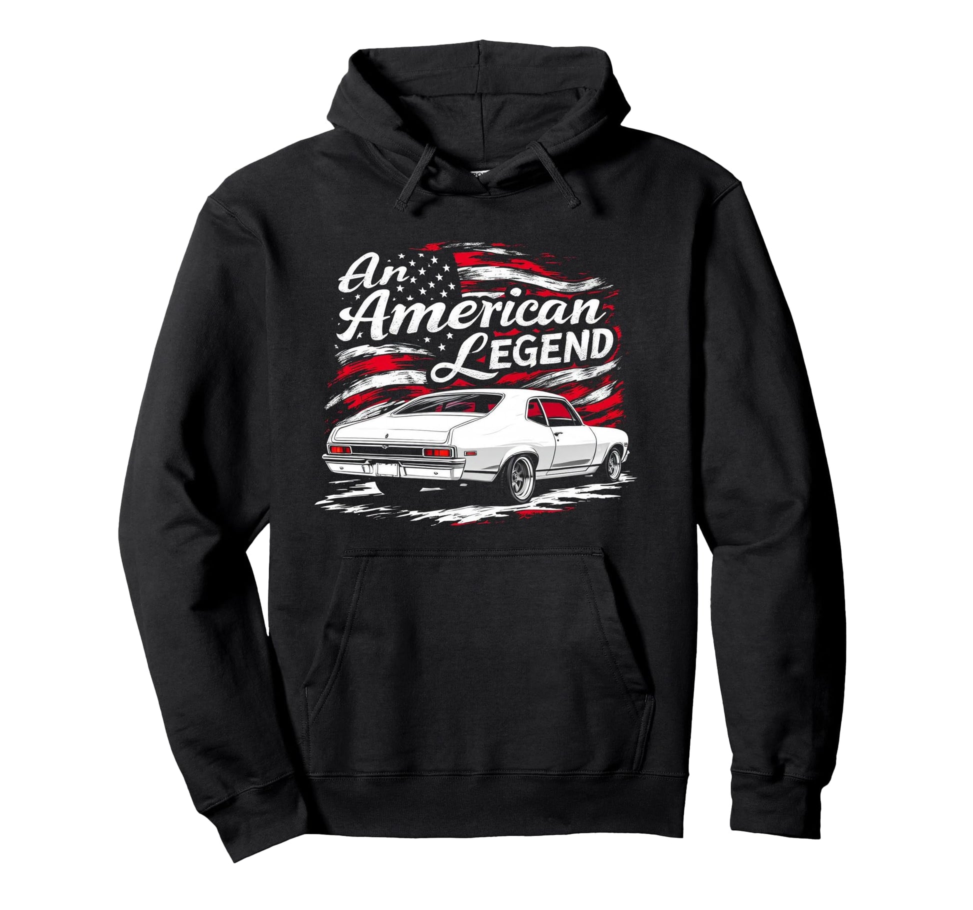Nova Ss American Legend Usa Flag Hoodie - Novelty Apparel for Adults - T-Shirt, Sweatshirt, Hoodie