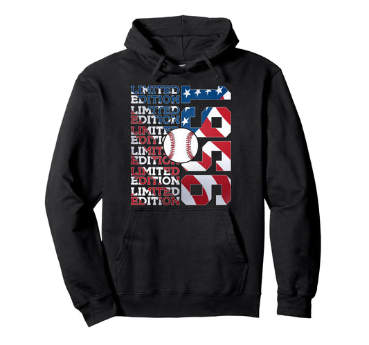 1956 Baseball 70Th Birthday Hoodie - Streetwear Style for Adults - T-Shirt, Sweatshirt, Hoodie