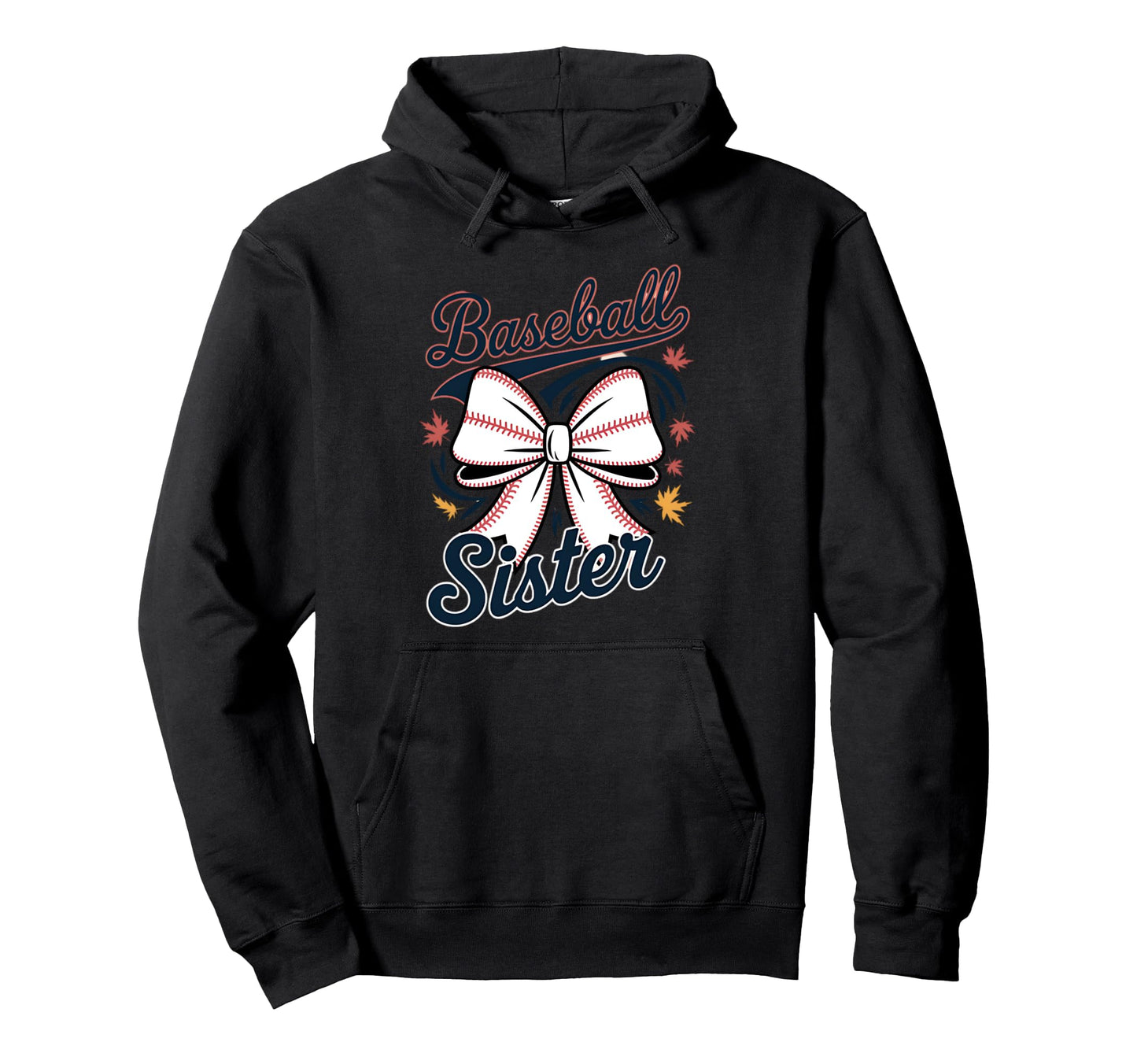 Baseball Sister Coquette Bow Hoodie - Casual Everyday Wear Unisex - T-Shirt, Sweatshirt, Hoodie