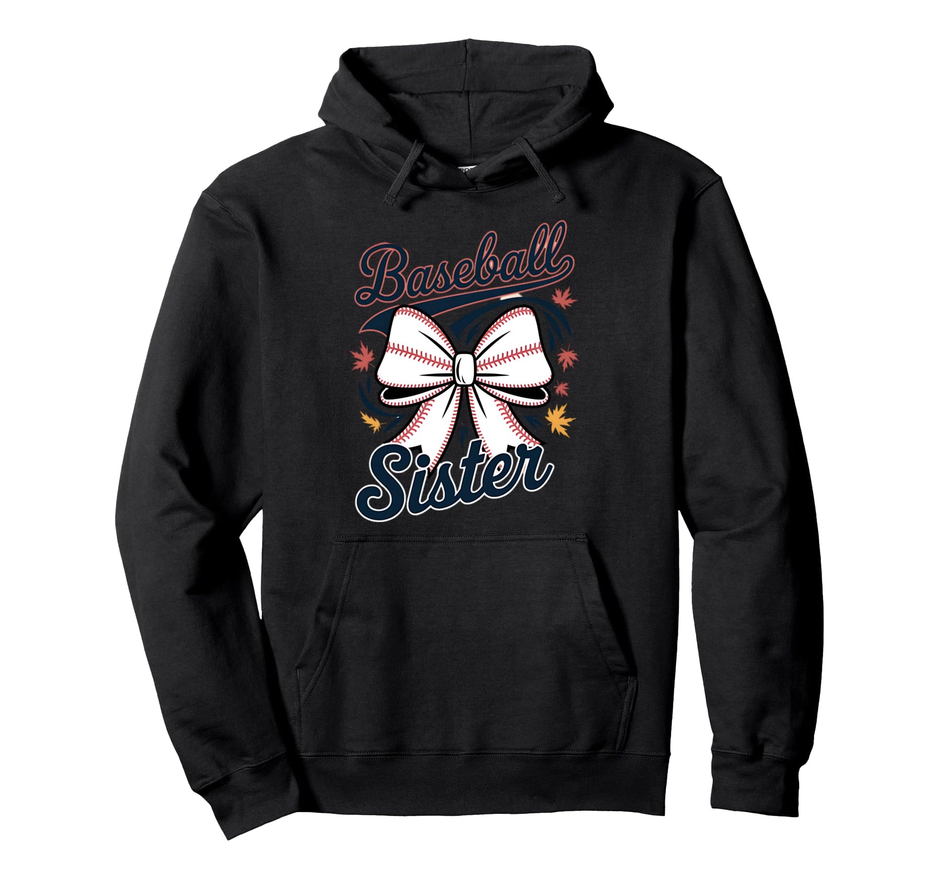 Baseball Sister Coquette Bow Hoodie - Casual Everyday Wear Unisex - T-Shirt, Sweatshirt, Hoodie