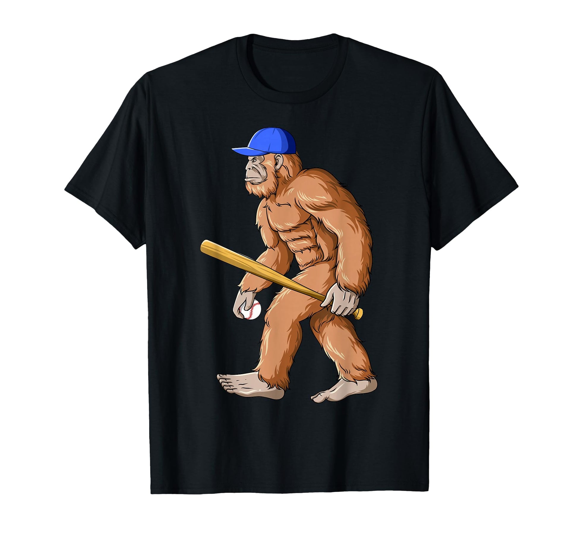 Bigfoot Baseball Sasquatch Baseball T-Shirt - Casual Everyday Wear Unisex - T-Shirt, Sweatshirt, Hoodie