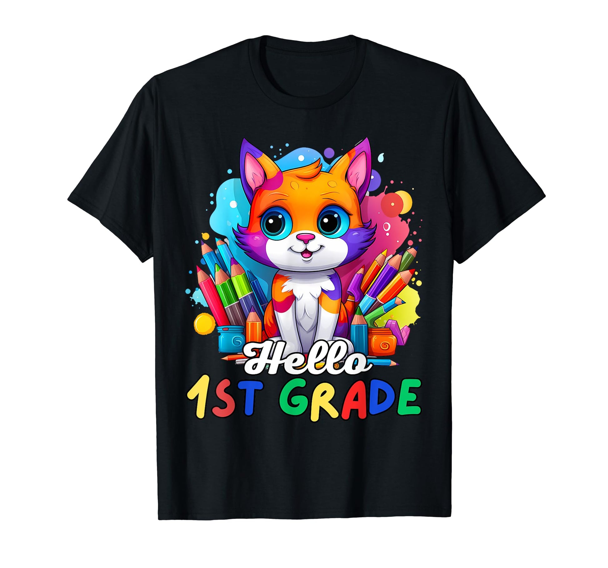 Hello 1St Grade Back To School First Day T-Shirt - Trendy Graphic Unisex - T-Shirt, Sweatshirt, Hoodie