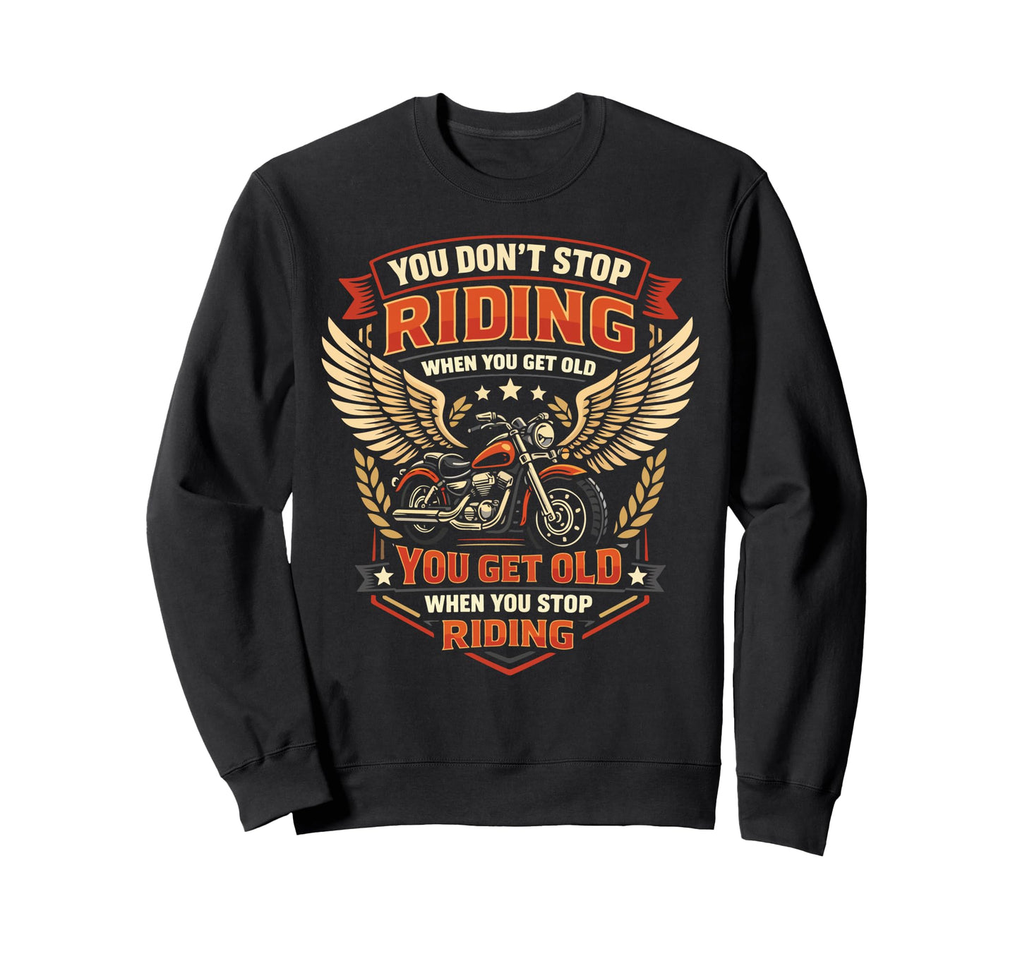 Motorcycle Biker Retired Grandpa Sweatshirt - Novelty Apparel Unisex - T-Shirt, Sweatshirt, Hoodie