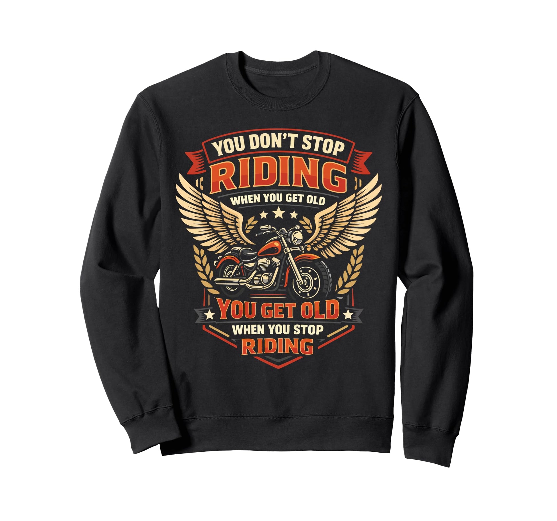 Motorcycle Biker Retired Grandpa Sweatshirt - Novelty Apparel Unisex - T-Shirt, Sweatshirt, Hoodie