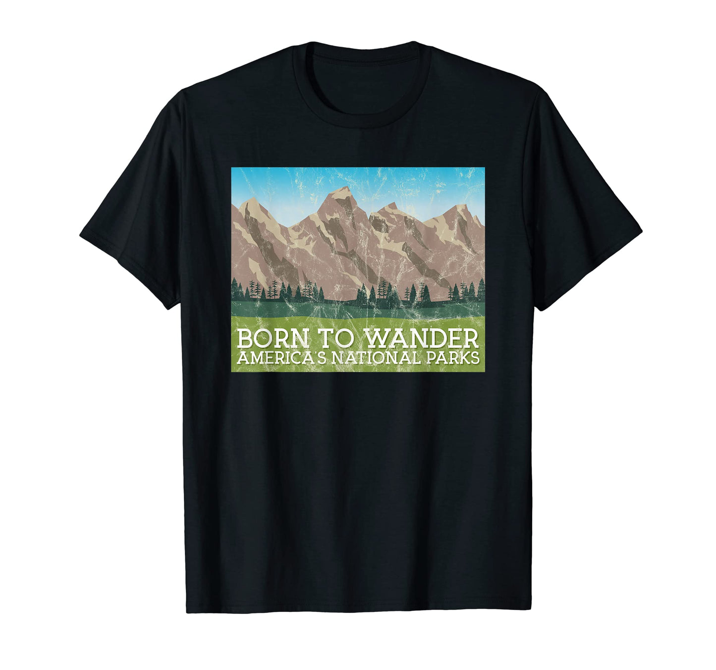 Born To Wander Americas National T-Shirt - Minimalist Print for Adults - T-Shirt, Sweatshirt, Hoodie