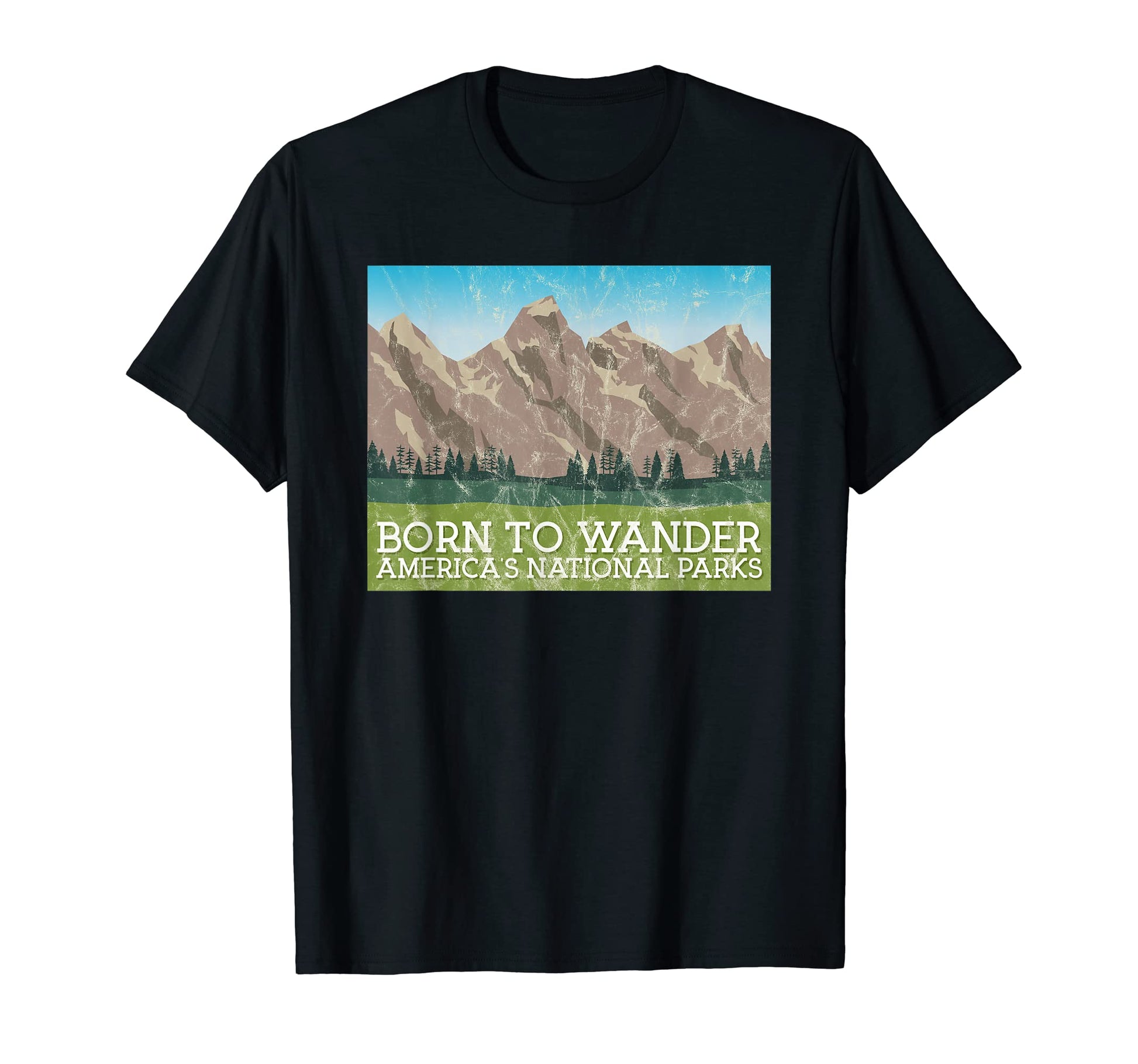 Born To Wander Americas National T-Shirt - Minimalist Print for Adults - T-Shirt, Sweatshirt, Hoodie