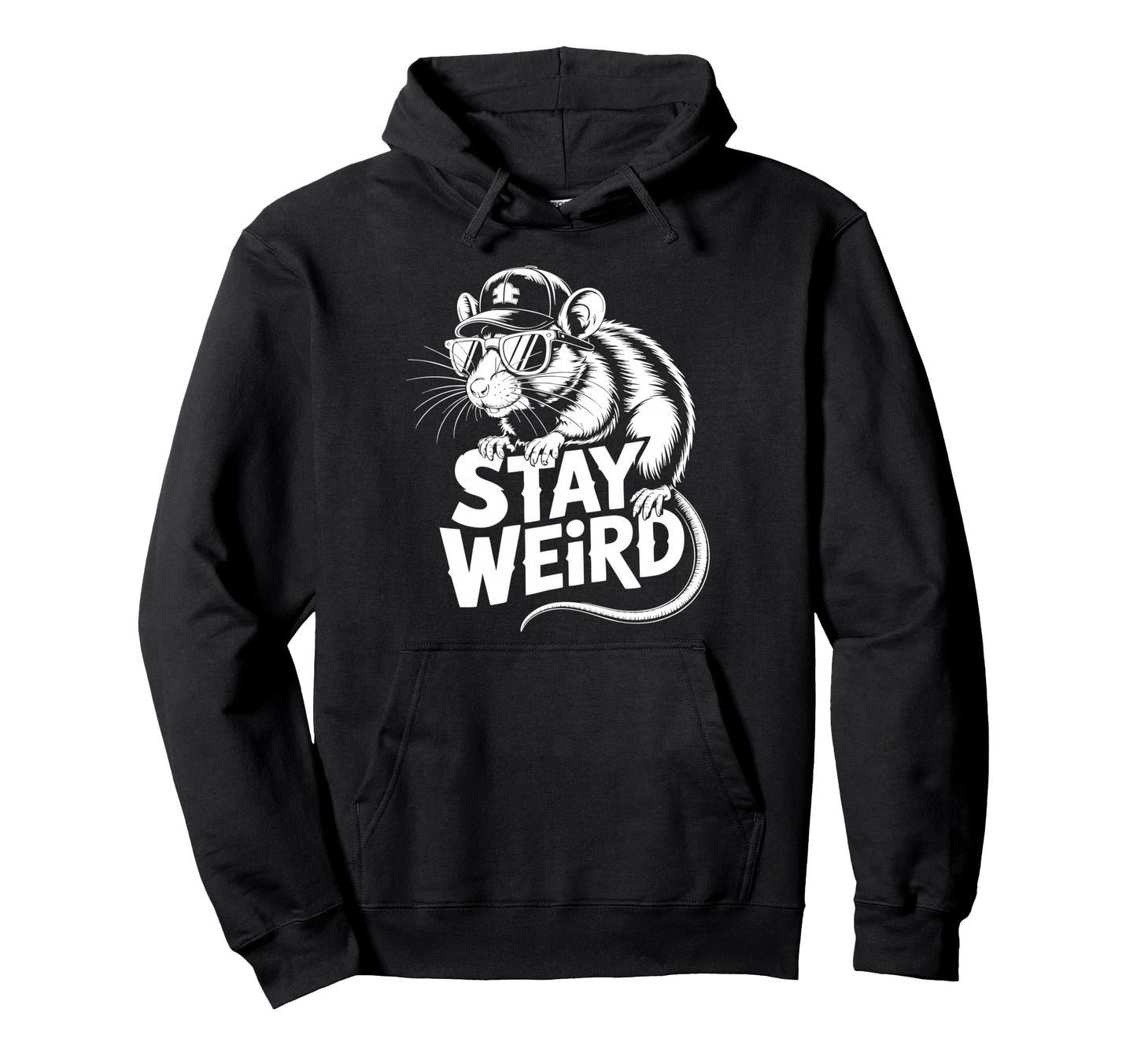 Rat Baseball Cap Hoodie - Streetwear Style Unisex - T-Shirt, Sweatshirt, Hoodie
