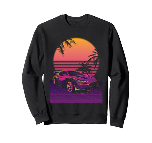 Aesthetic Synthwave Retrowave Sweatshirt - Unique Graphic Men Women - T-Shirt, Sweatshirt, Hoodie