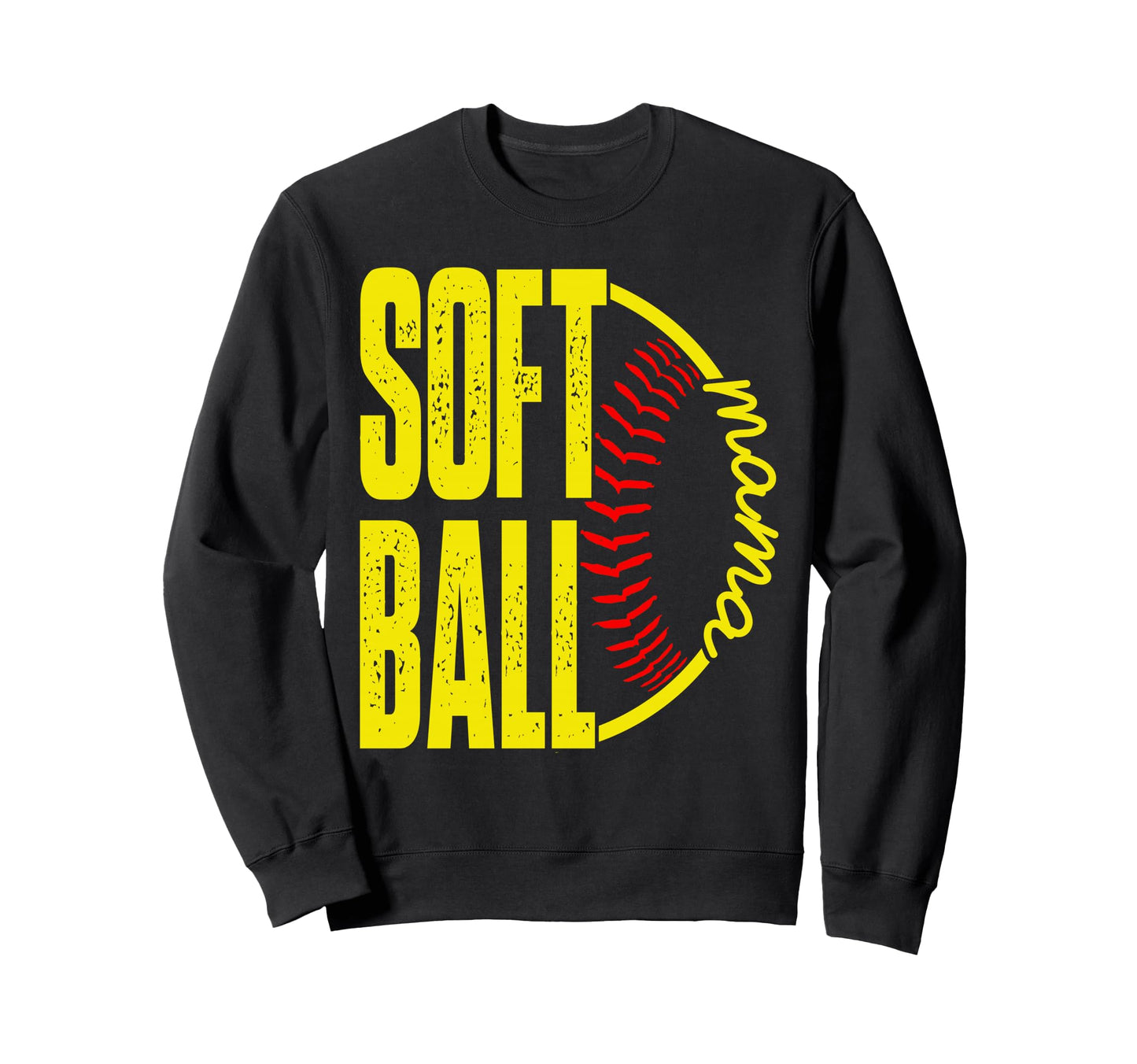 Softball Mama Mothers Day Sweatshirt - Aesthetic Graphic for Adults - T-Shirt, Sweatshirt, Hoodie