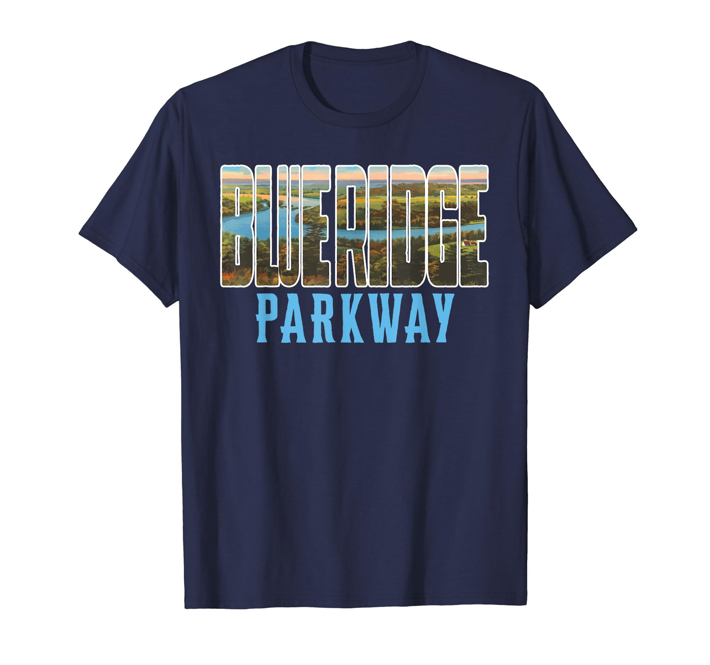 Blue Ridge Parkway Postcard T-Shirt - Fun Novelty Design for Adults - T-Shirt, Sweatshirt, Hoodie