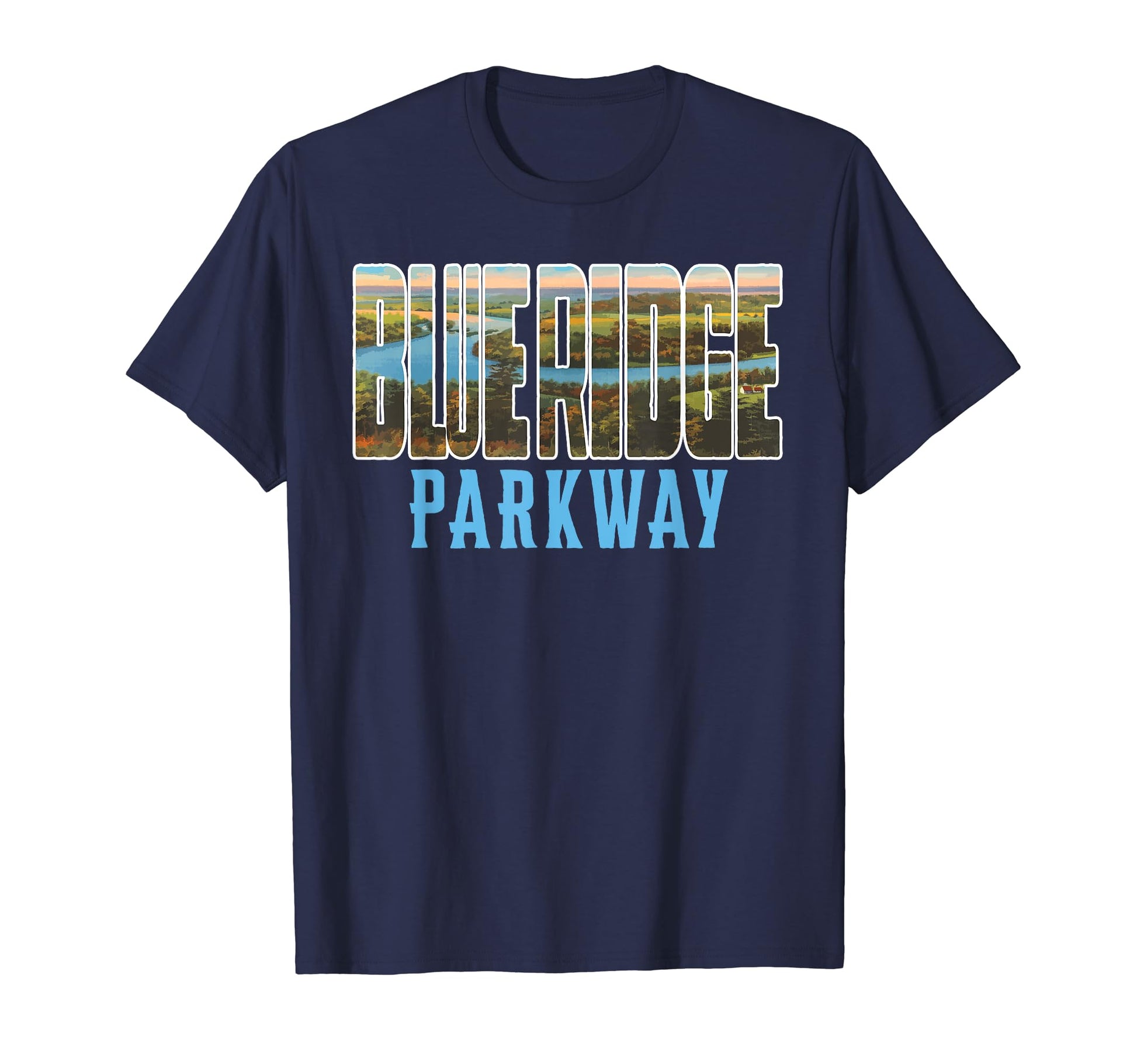 Blue Ridge Parkway Postcard T-Shirt - Fun Novelty Design for Adults - T-Shirt, Sweatshirt, Hoodie