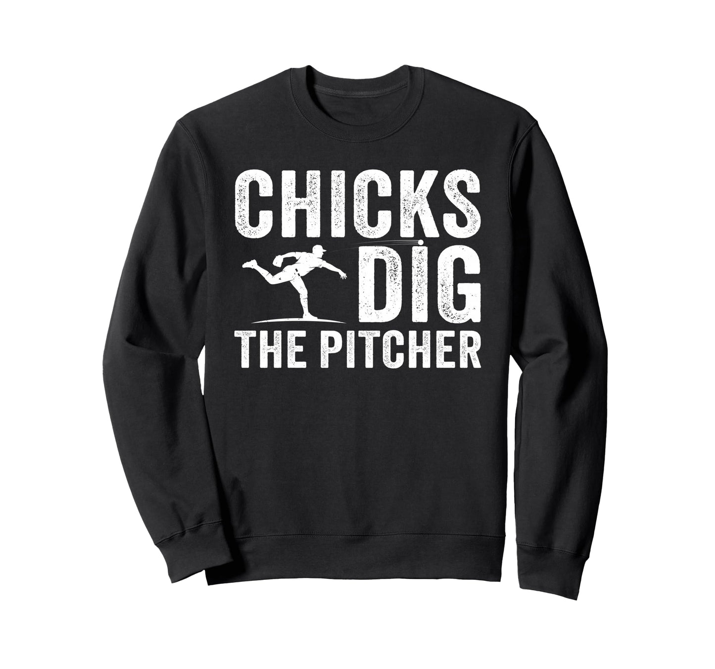 Baseball Pitcher Art Dad Sweatshirt - Fun Novelty Design for Adults - T-Shirt, Sweatshirt, Hoodie