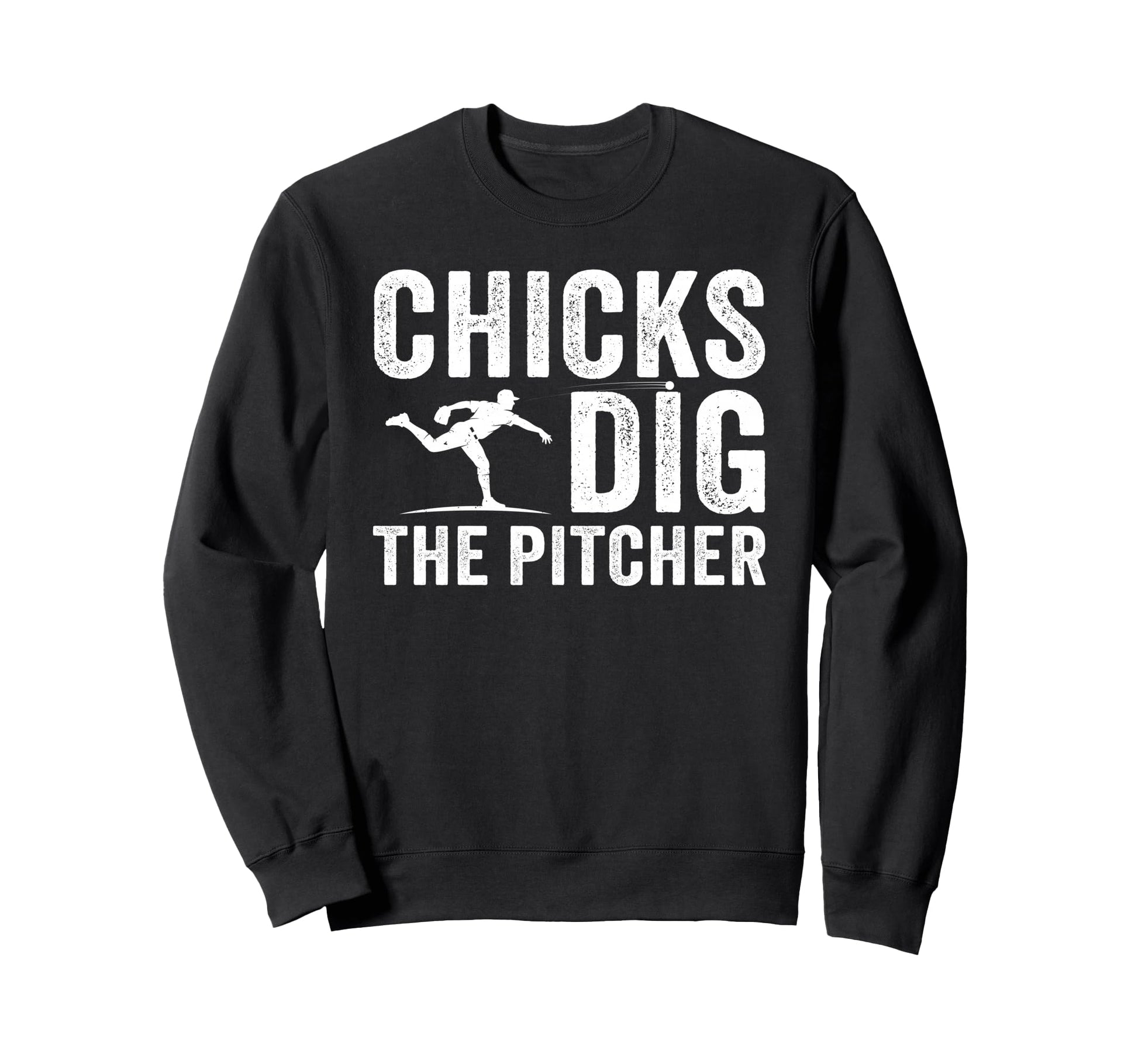 Baseball Pitcher Art Dad Sweatshirt - Fun Novelty Design for Adults - T-Shirt, Sweatshirt, Hoodie