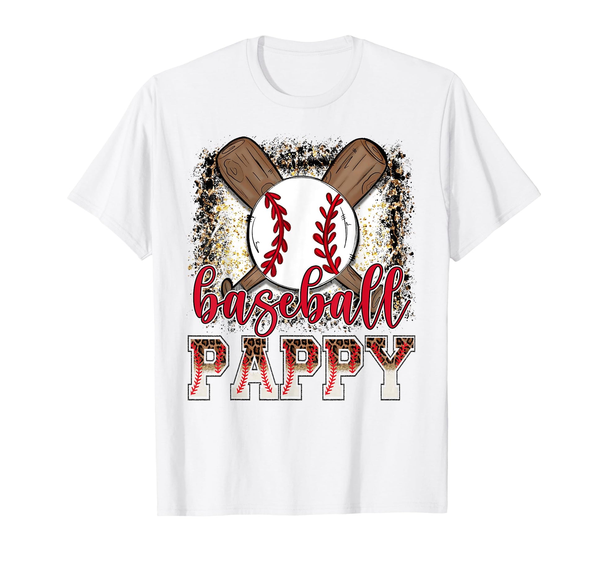 Baseball Pappy Leopard Proud Ball T-Shirt - Novelty Apparel for Adults - T-Shirt, Sweatshirt, Hoodie