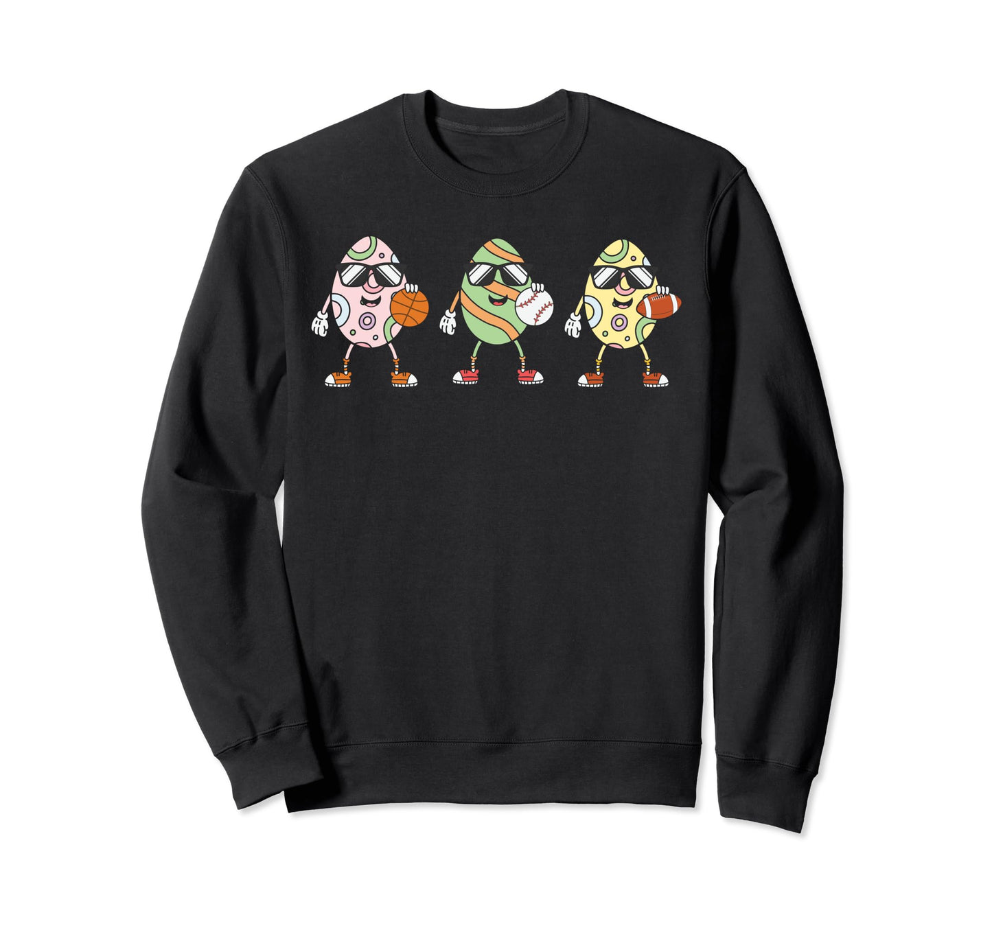 Basketball Baseball Football Sweatshirt - Fun Novelty Design for Adults - T-Shirt, Sweatshirt, Hoodie