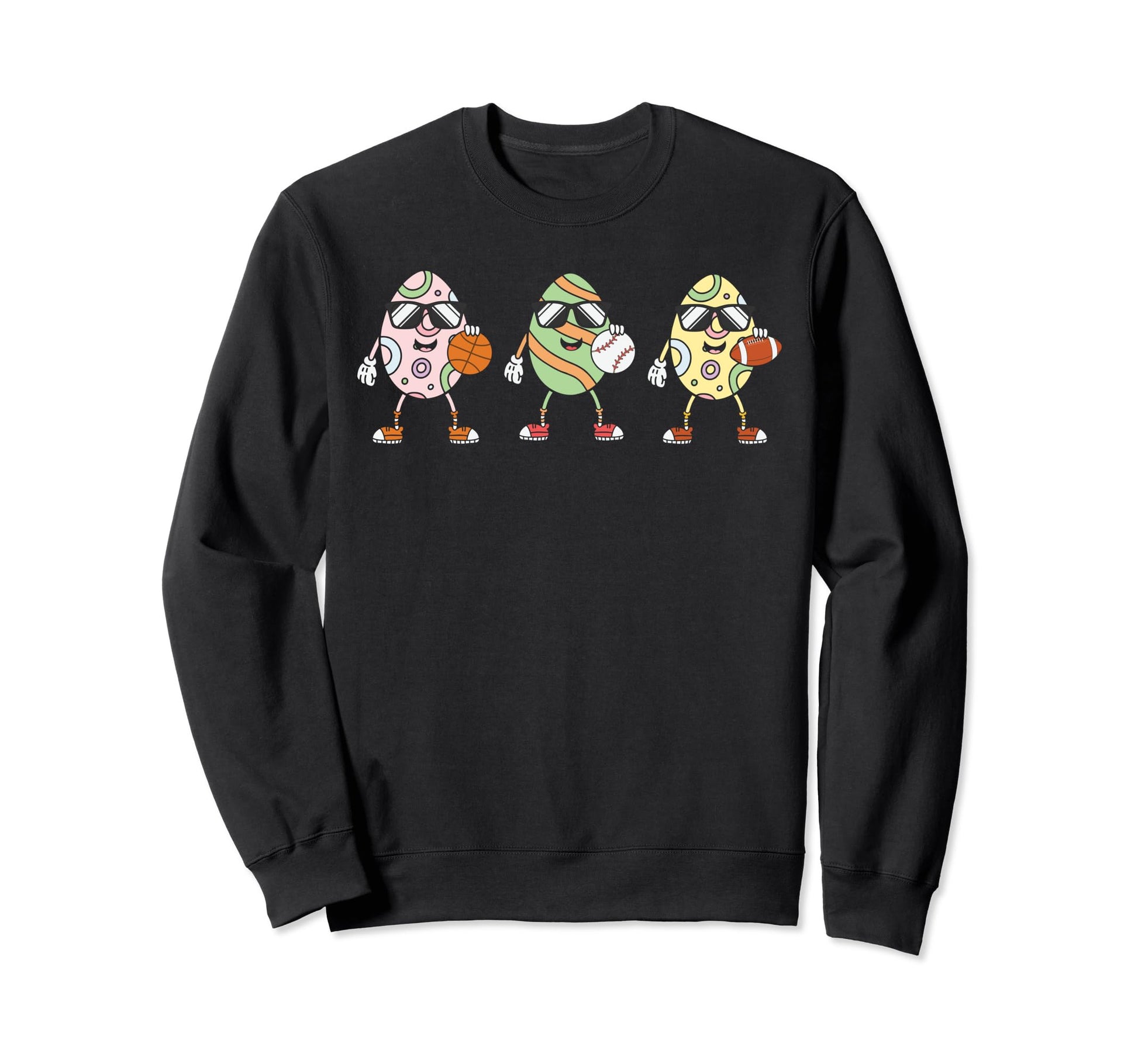Basketball Baseball Football Sweatshirt - Fun Novelty Design for Adults - T-Shirt, Sweatshirt, Hoodie