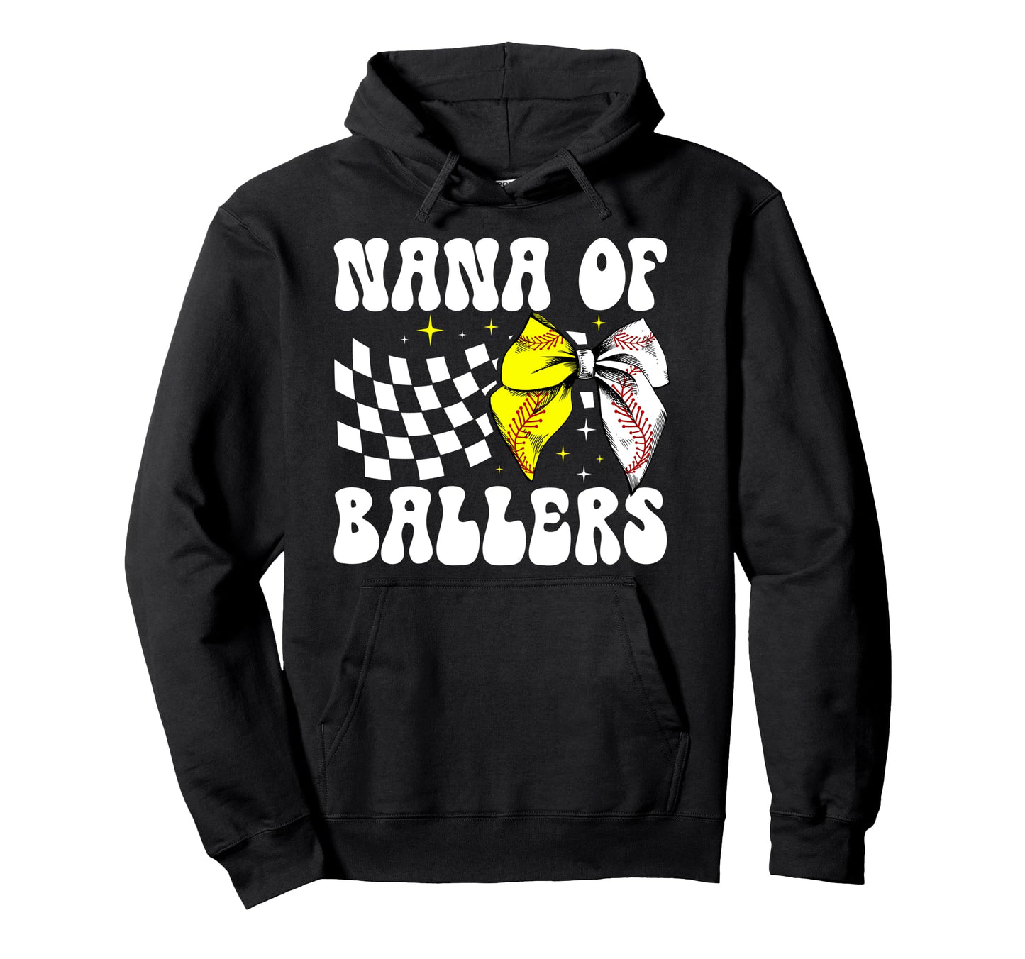 Nana Ballers Coquette Baseball Softball Hoodie - Streetwear Style Unisex - T-Shirt, Sweatshirt, Hoodie