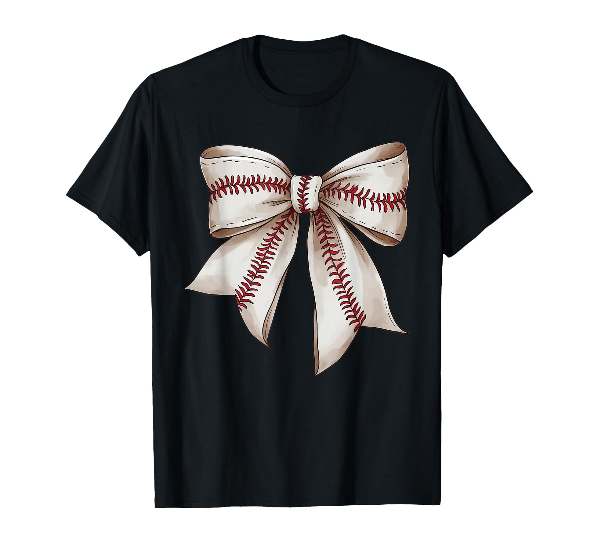 Baseball Coquette Bow Baseball Mom Mama T-Shirt - Graphic Print Men Women - T-Shirt, Sweatshirt, Hoodie