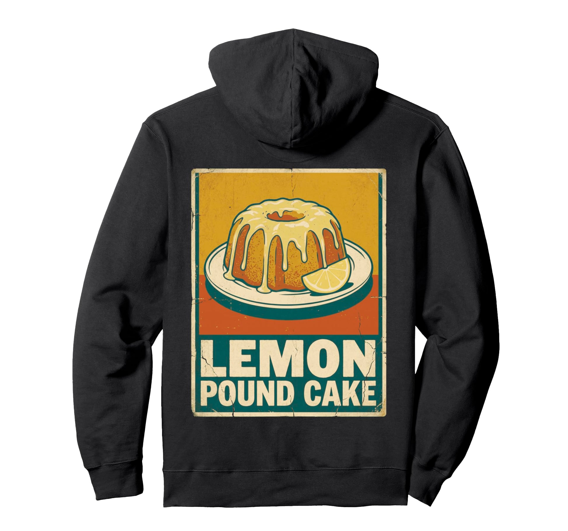 Lemon Pound Cake Kitchen Dessert Art Hoodie - Minimalist Print Men Women - T-Shirt, Sweatshirt, Hoodie