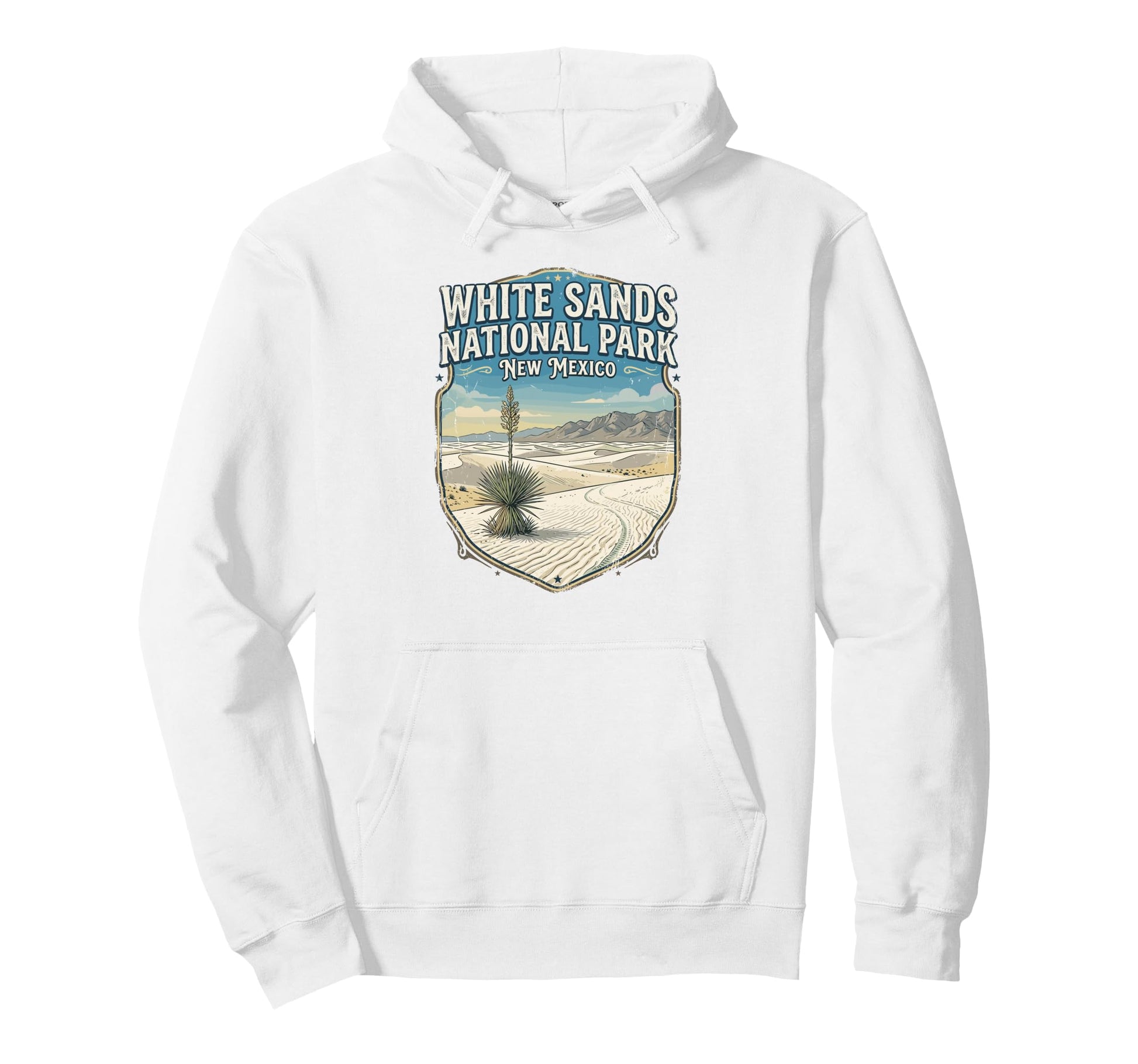White Sands National Park New Mexico Hoodie - Minimalist Print Men Women - T-Shirt, Sweatshirt, Hoodie