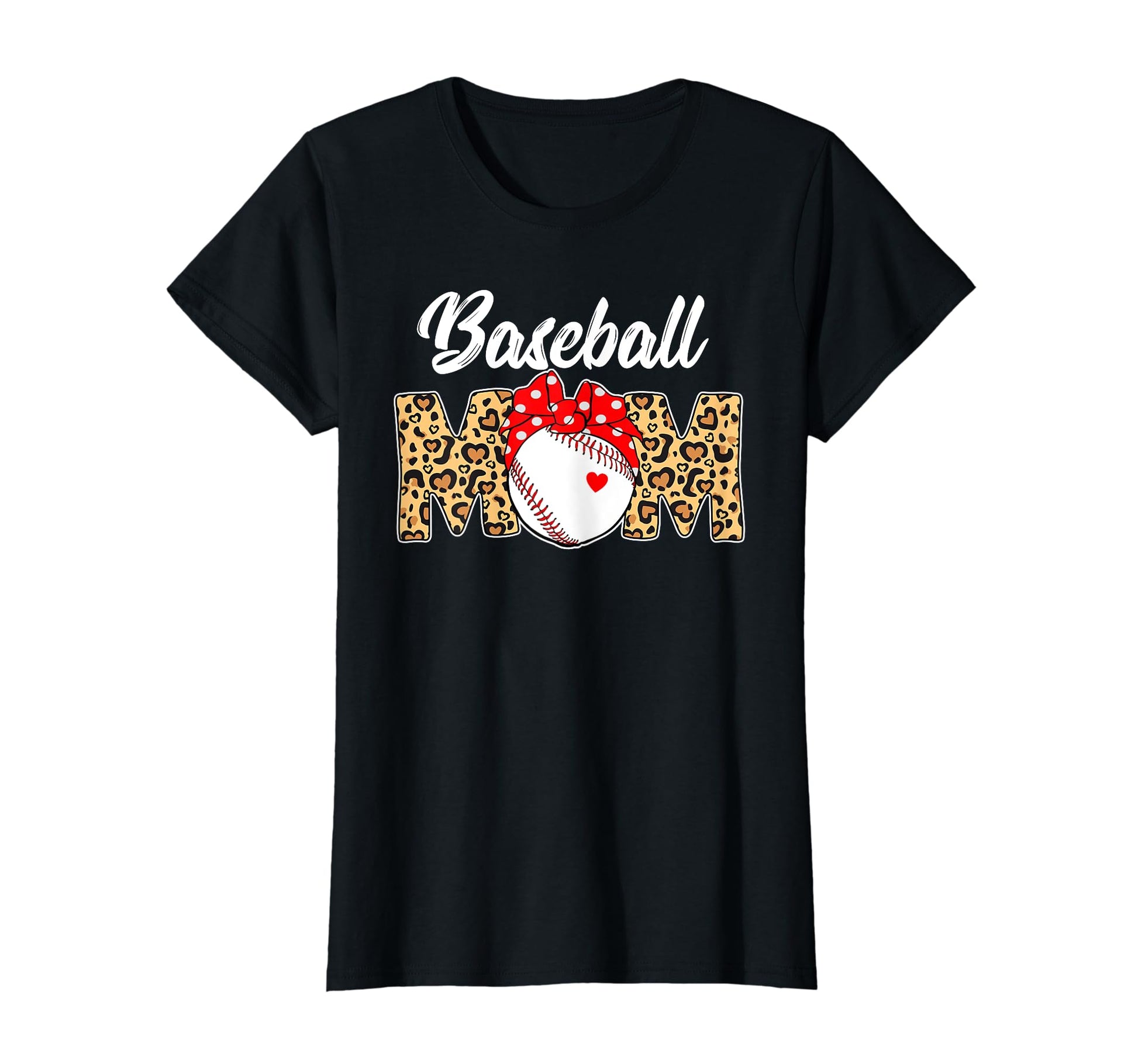 Baseball Mom Leopard Messy Bun Game Day T-Shirt - Streetwear Style Unisex - T-Shirt, Sweatshirt, Hoodie