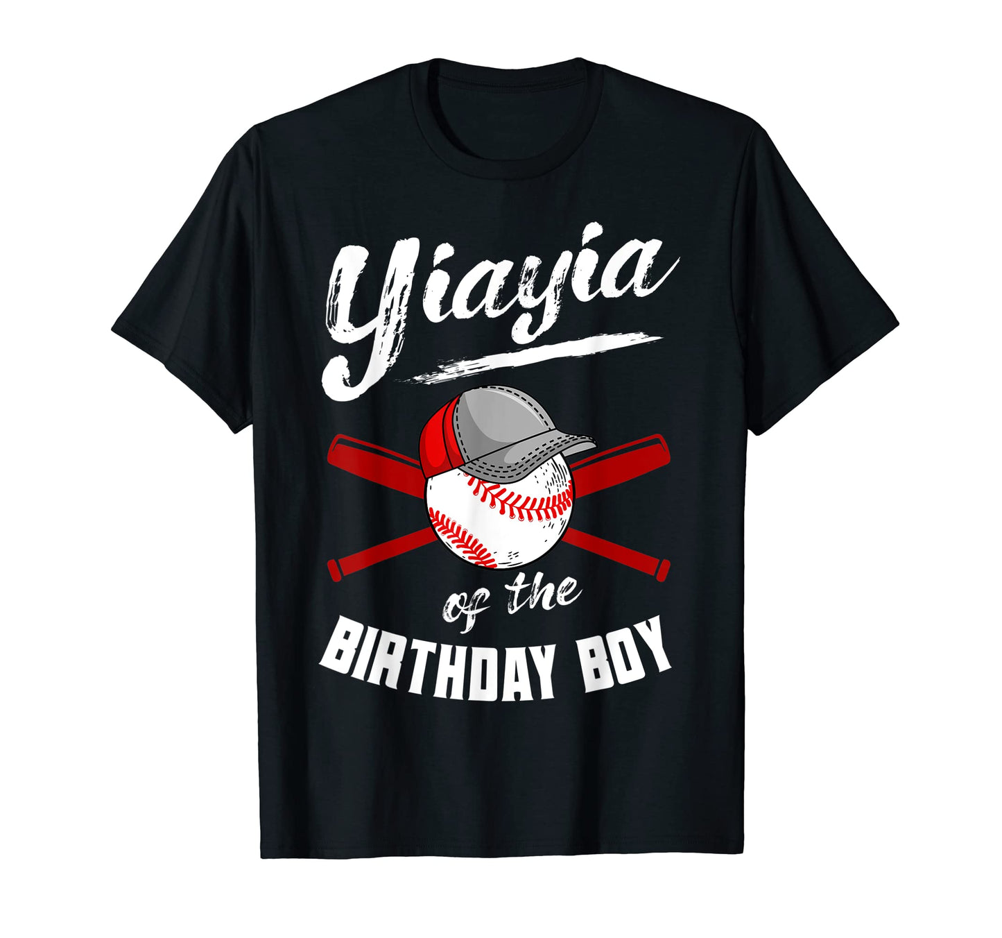 Yiayia Birthday Baseball Bday Party T-Shirt - Minimalist Print for Adults - T-Shirt, Sweatshirt, Hoodie